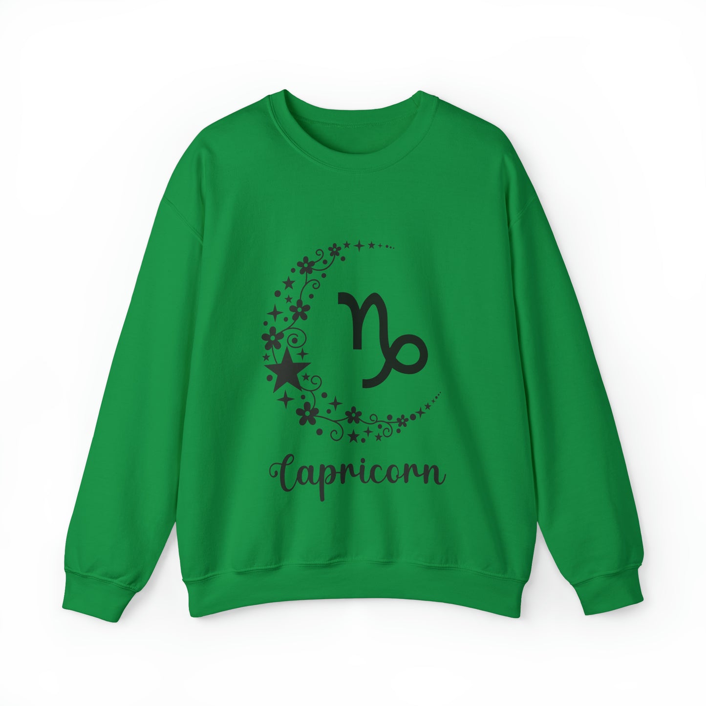 Capricorn Floral Moon Zodiac Unisex Heavy Blend™ Crewneck Sweatshirt