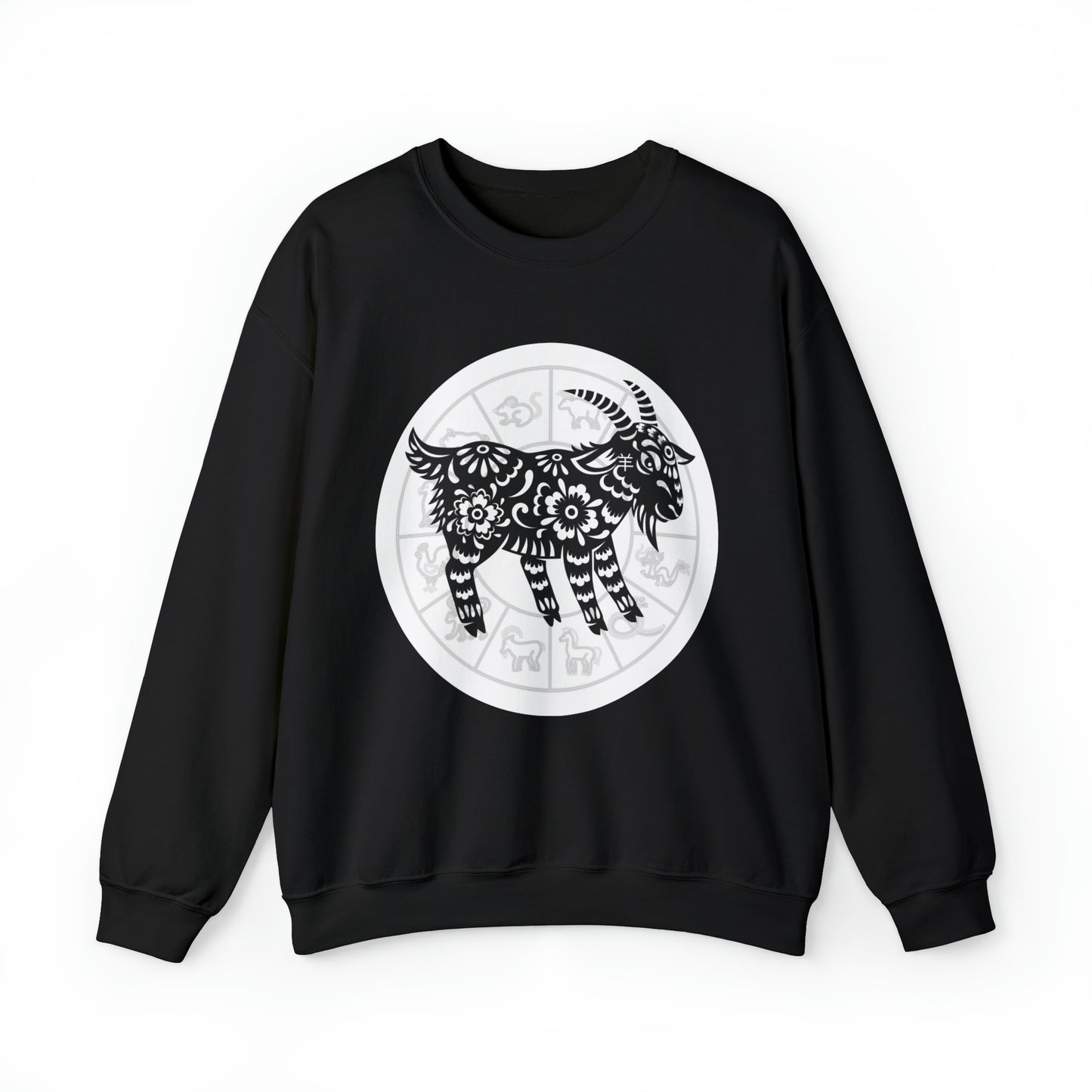 Shengxiao Goat Unisex Heavy Blend Crewneck Sweatshirt