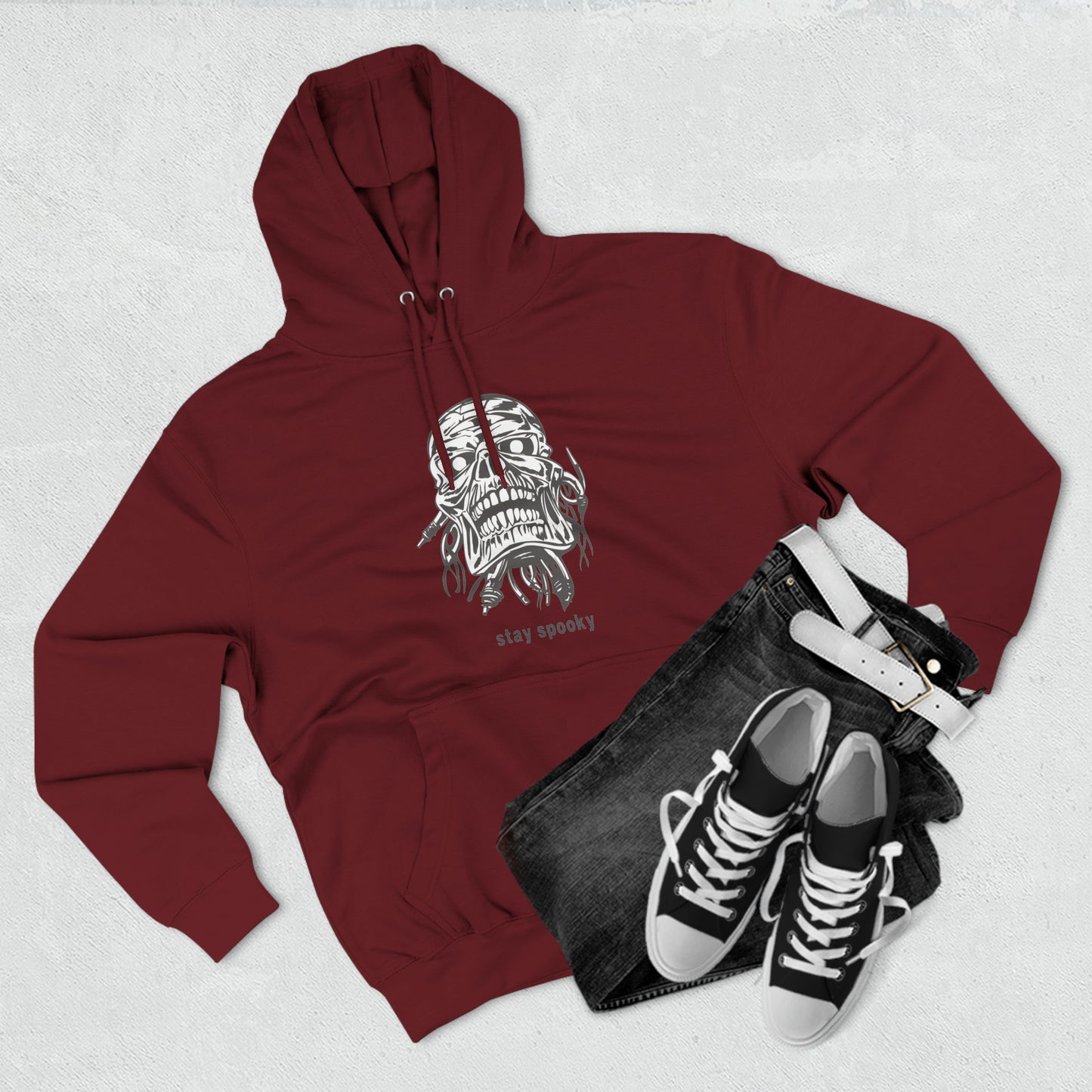 Stay Spookie Skull Unisex Premium Pullover Hoodie
