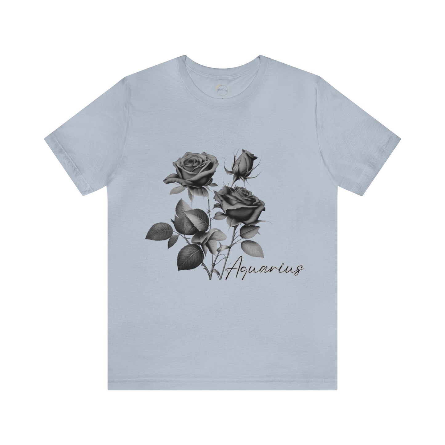 Aquarius Rose Zodiac Unisex Jersey Short Sleeve Tee