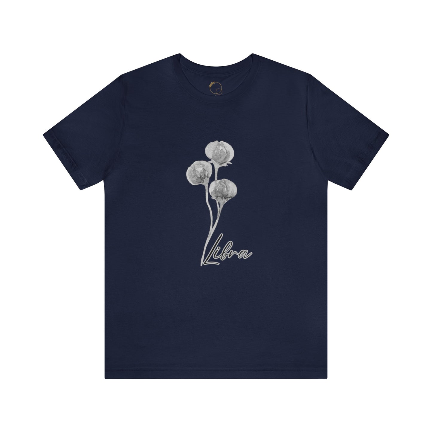 Libra Peonies Zodiac Unisex Jersey Short Sleeve Tee