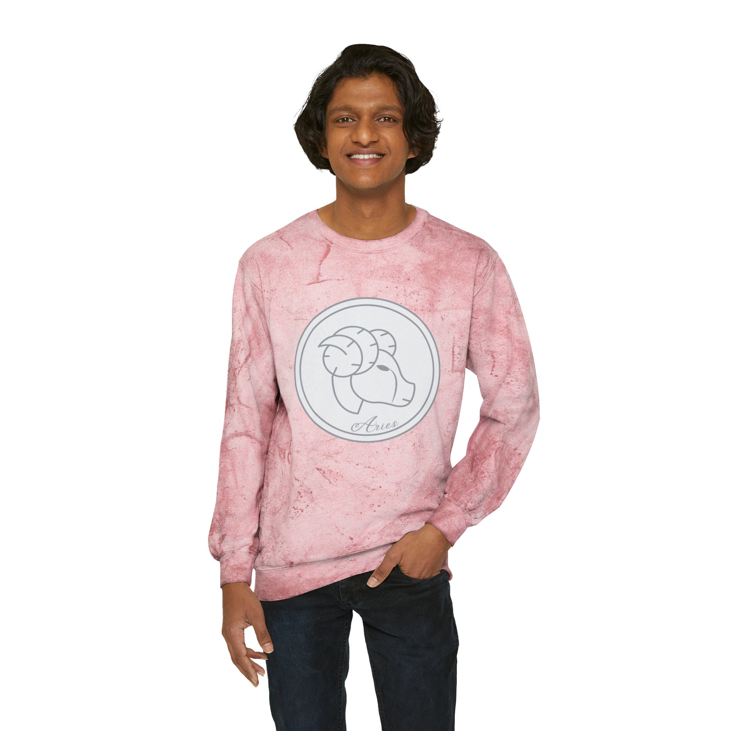 Aries Ram Unisex Color Blast Crewneck Sweatshirt