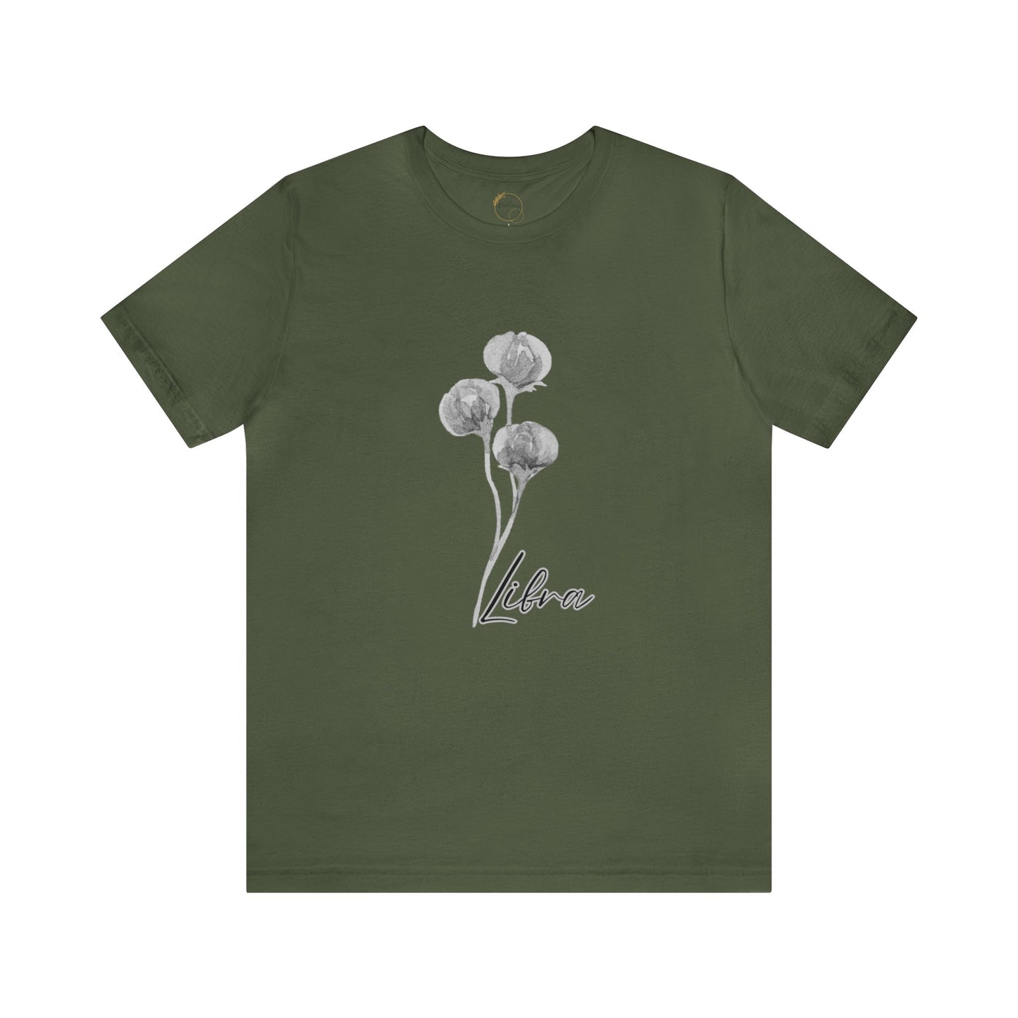 Libra Peonies Zodiac Unisex Jersey Short Sleeve Tee