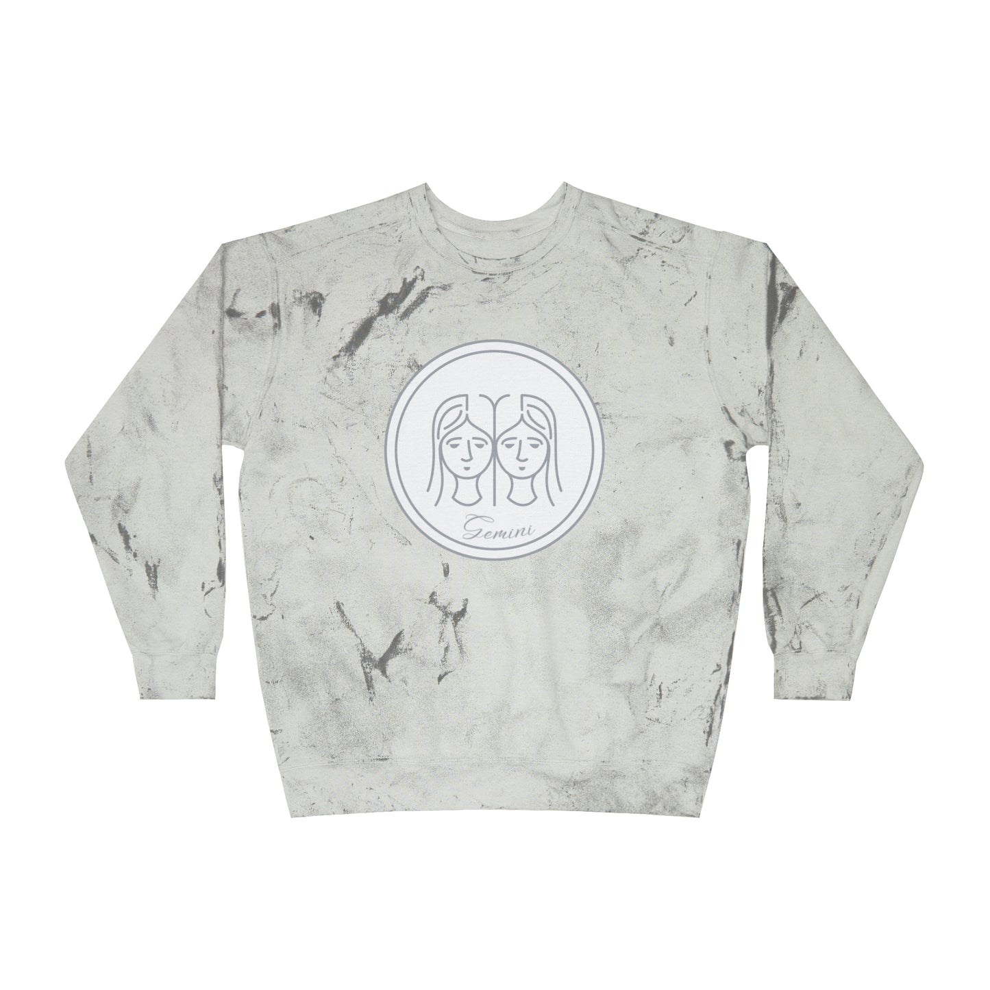 Gemini Twins Unisex Color Blast Crewneck Sweatshirt
