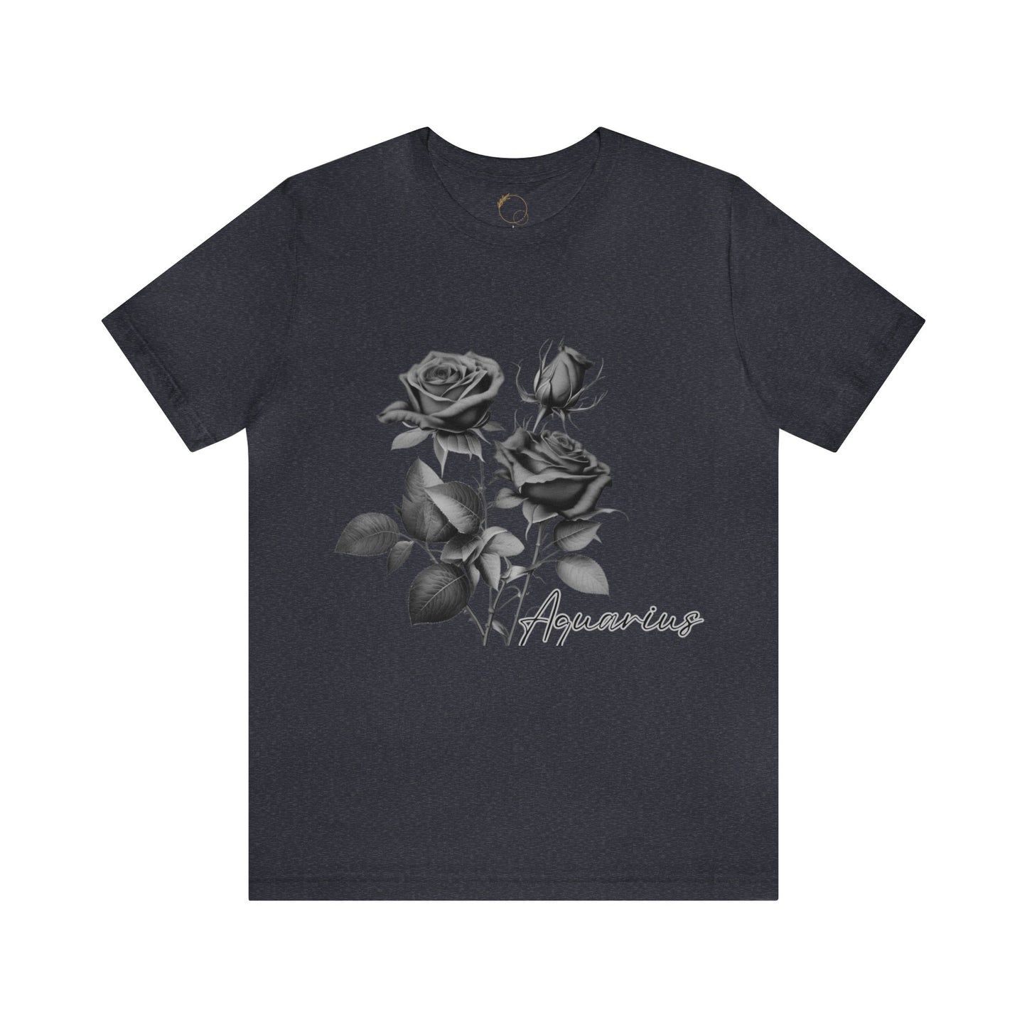 Aquarius Rose Zodiac Unisex Jersey Short Sleeve Tee