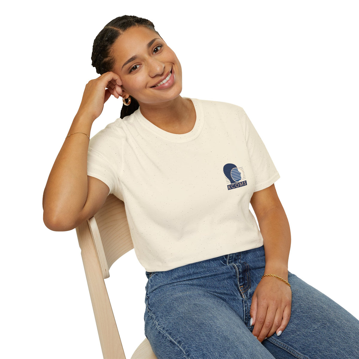 KCOMS Retro Surf Badge T-Shirt — 'Seas the Day' Coastal Graphic Tee