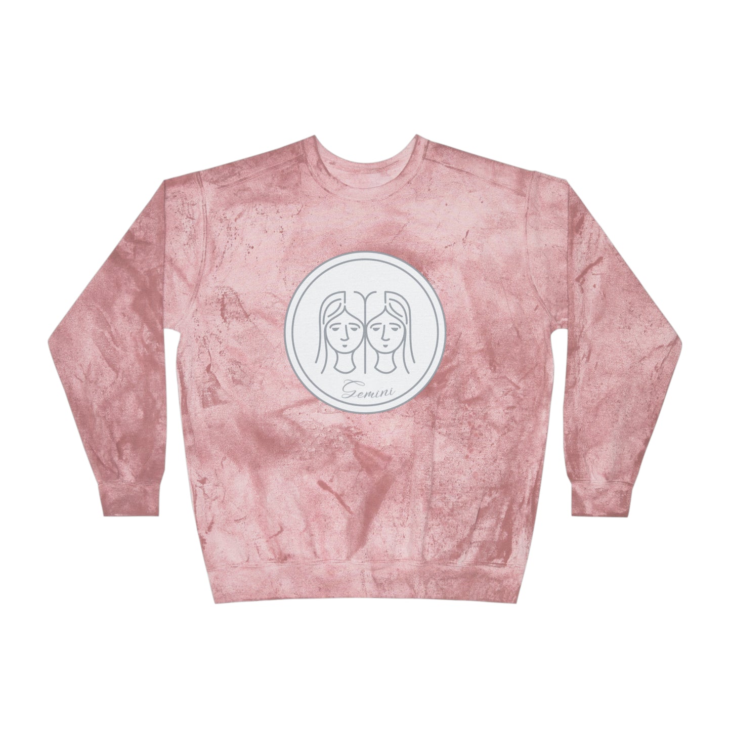 Gemini Twins Unisex Color Blast Crewneck Sweatshirt