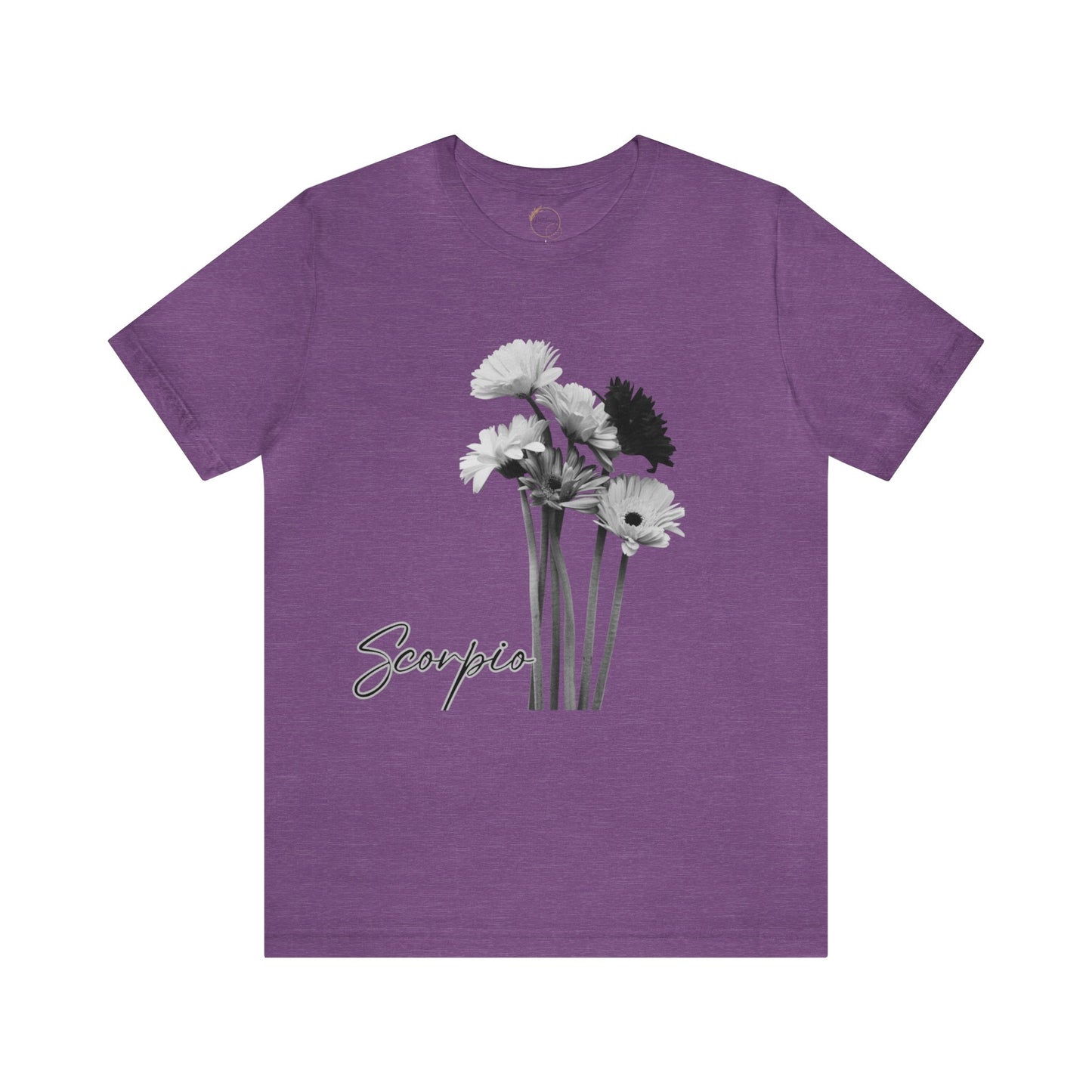 Scorpio Gerberas Zodiac Unisex Jersey Short Sleeve Tee