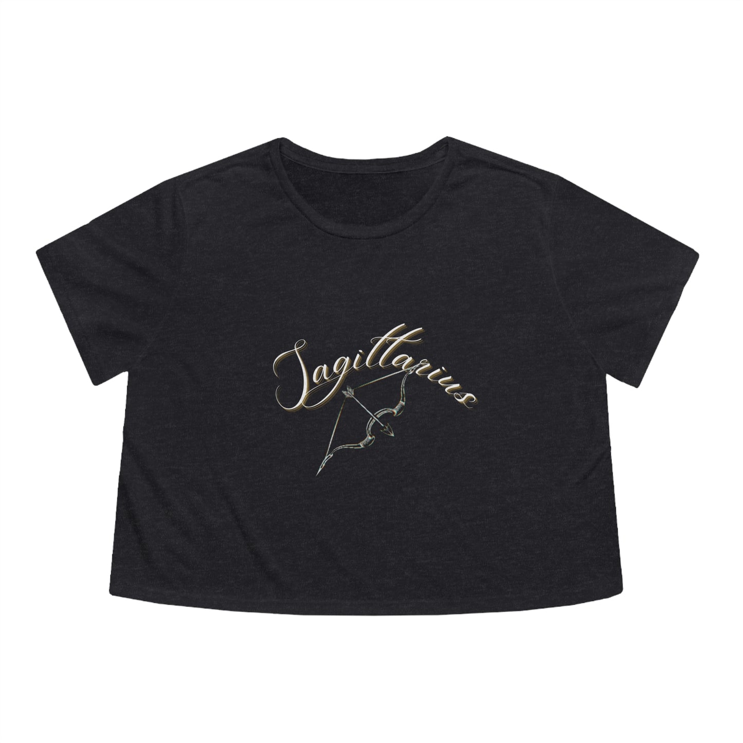 Sagittarius Zodiac Flowy Cropped Tee