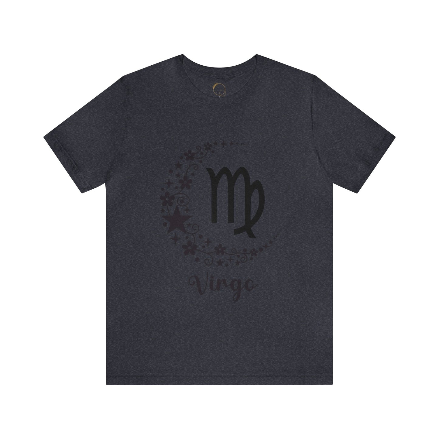 Virgo Floral Moon Zodiac Unisex Jersey Short Sleeve Tee
