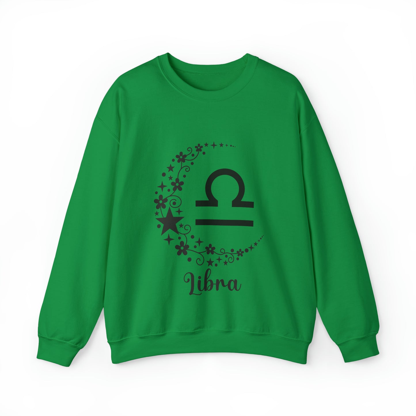 Libra Floral Moon Zodiac Unisex Heavy Blend™ Crewneck Sweatshirt