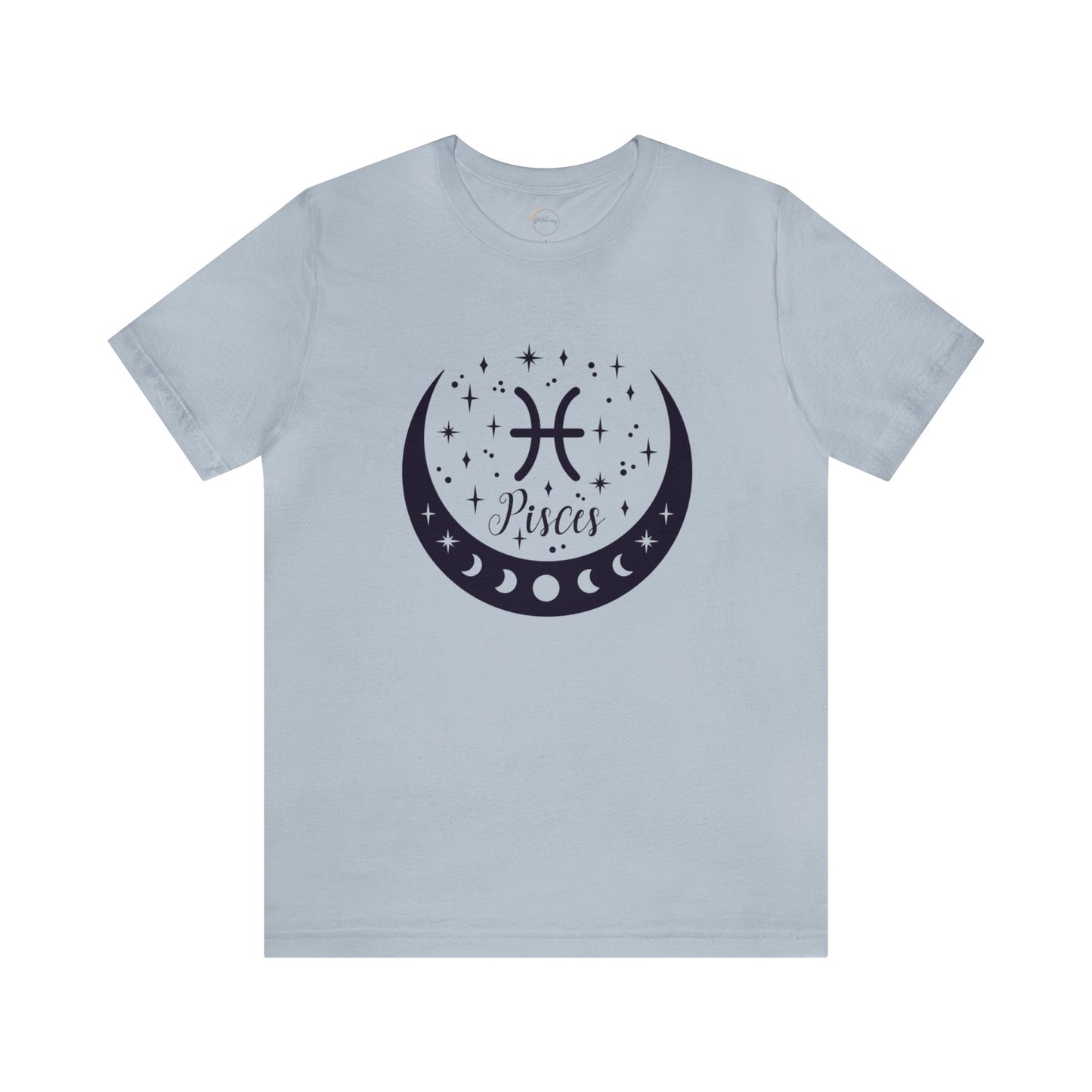 Pisces Moon Phase Zodiac Unisex Jersey Short Sleeve Tee
