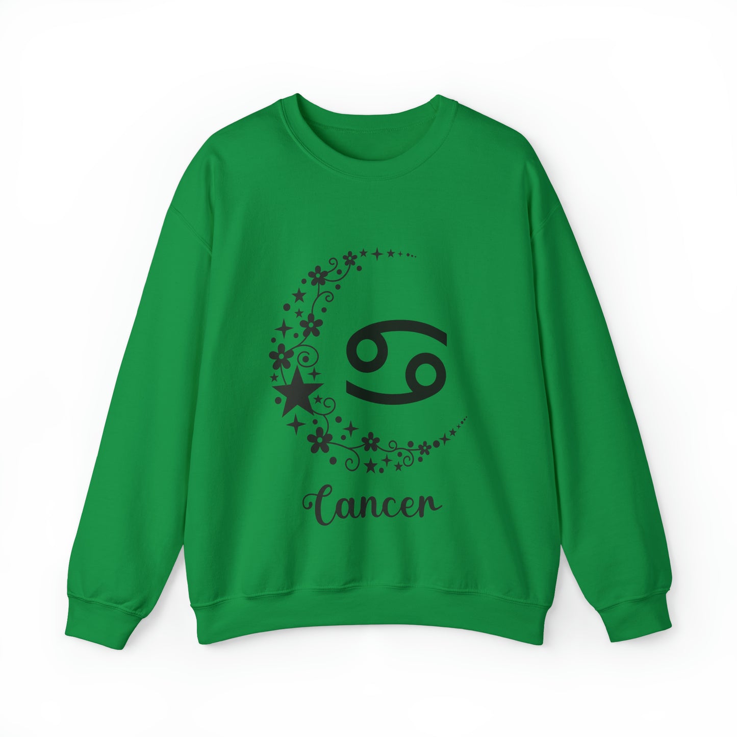 Cancer Floral Moon Zodiac Unisex Heavy Blend™ Crewneck Sweatshirt
