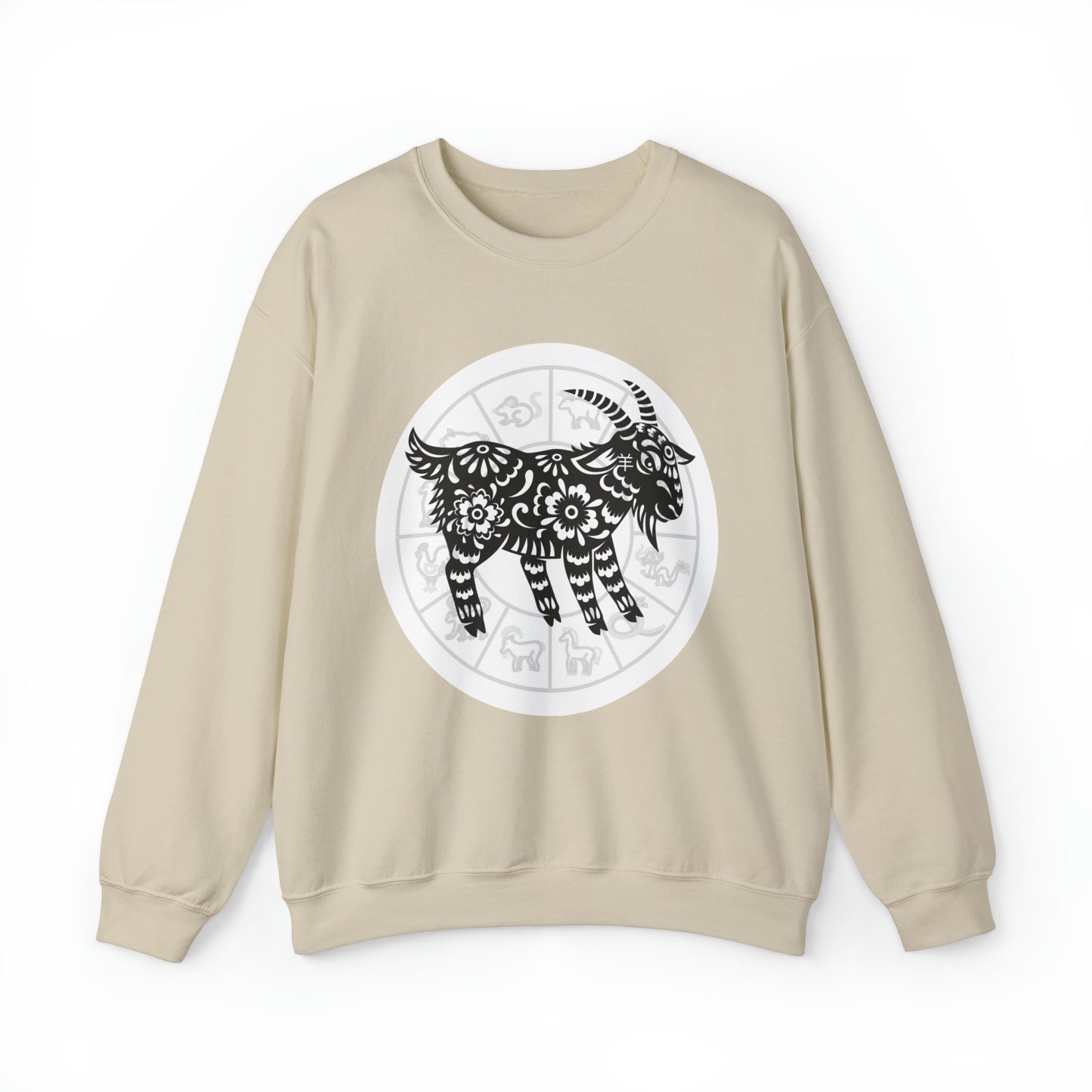 Shengxiao Goat Unisex Heavy Blend Crewneck Sweatshirt