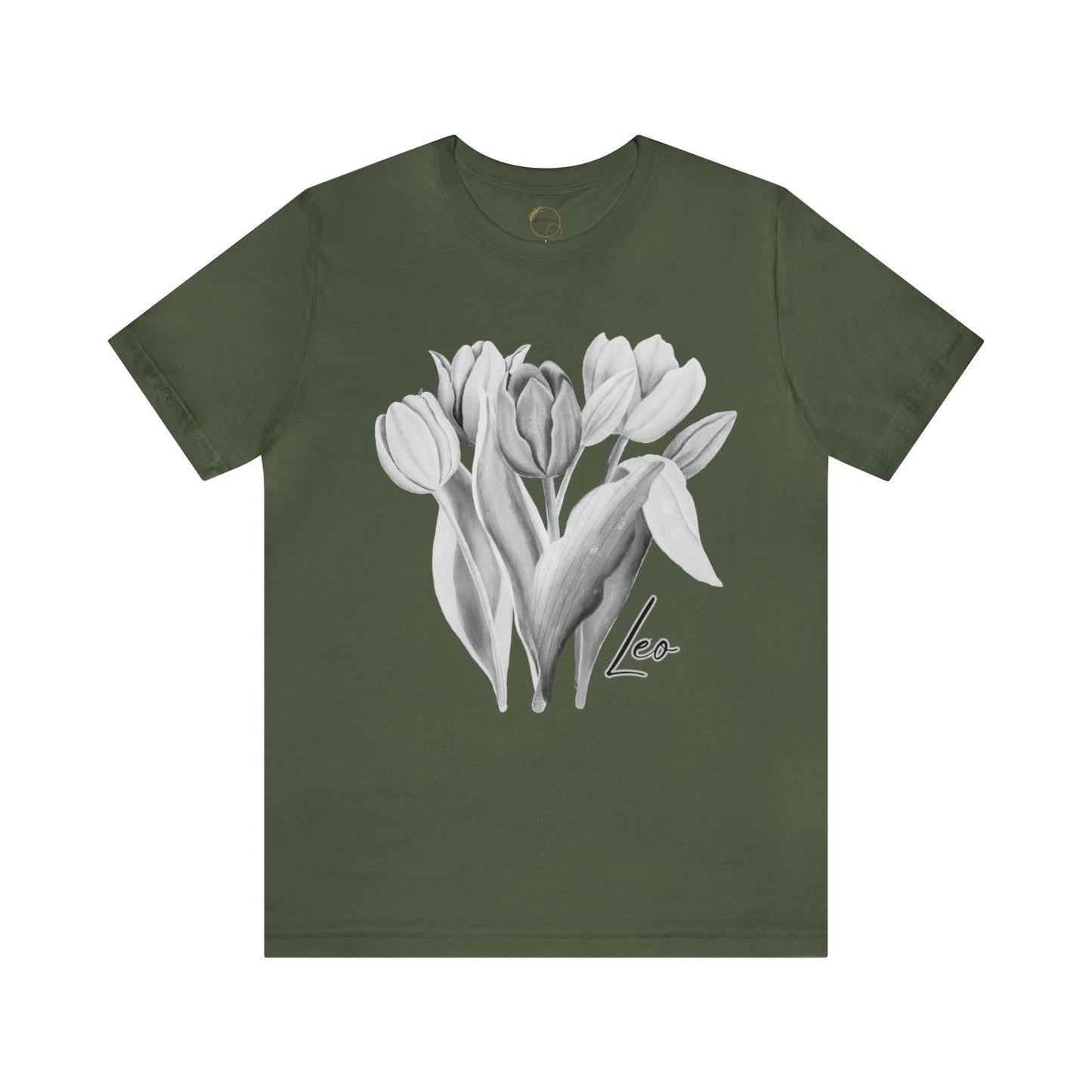 Leo Tulips Zodiac Unisex Jersey Short Sleeve Tee