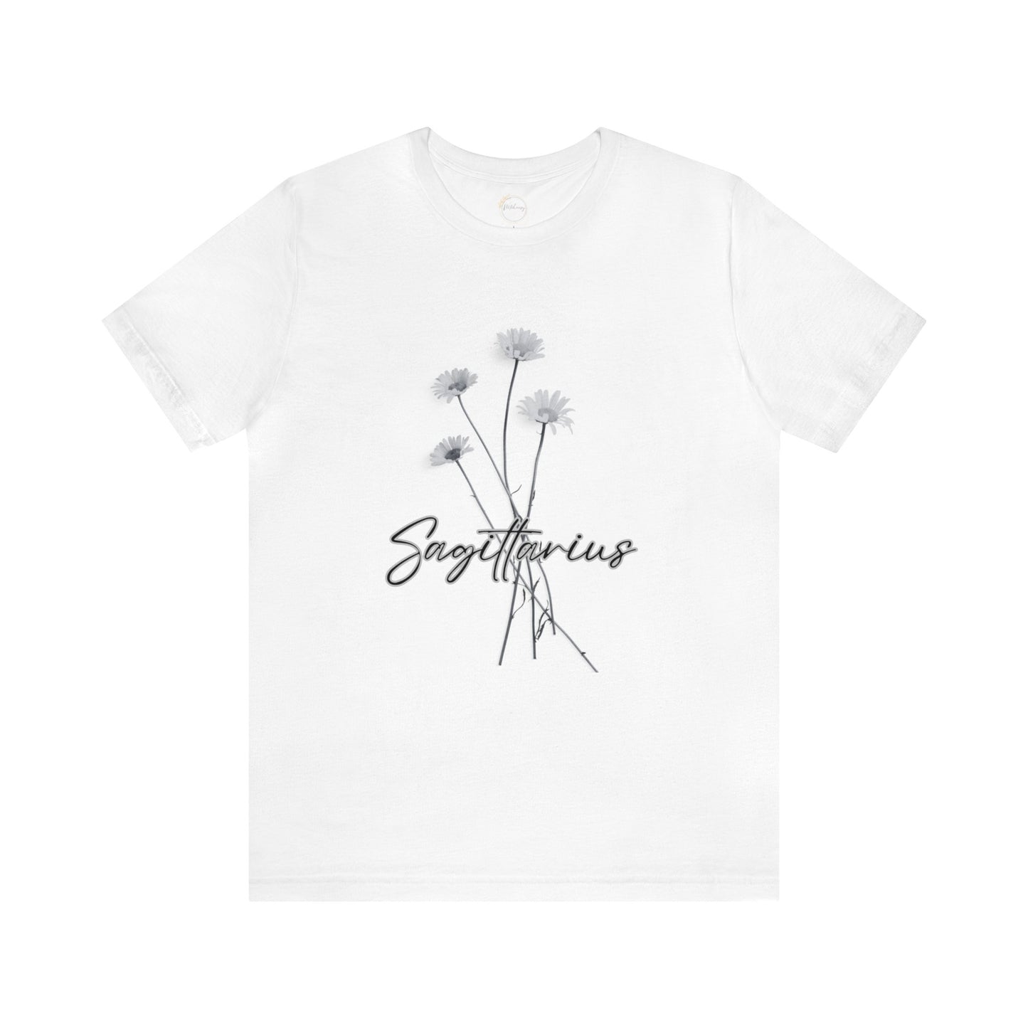Sagittarius Daisy Zodiac Unisex Jersey Short Sleeve Tee