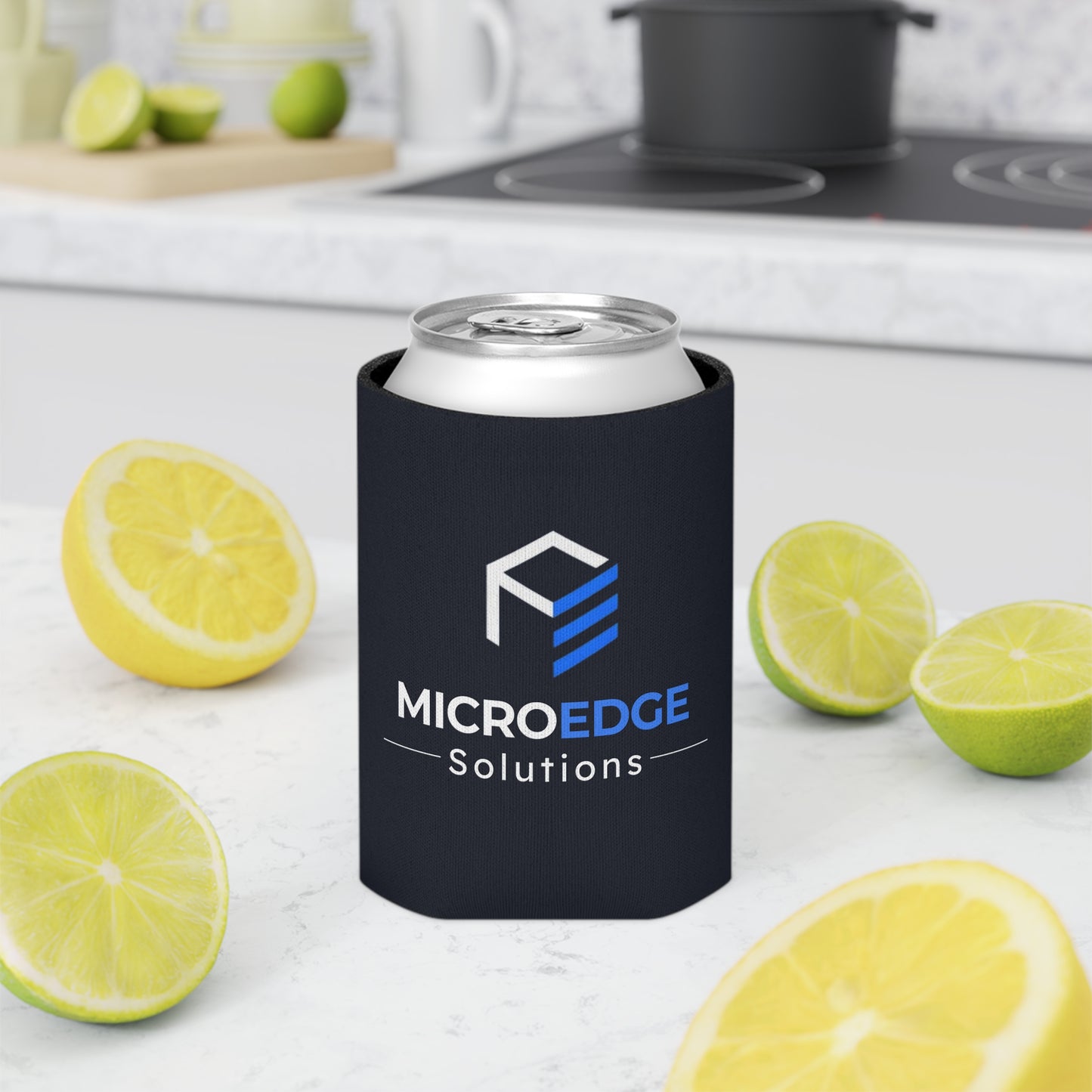 Can Cooler — MicroEdge Solutions Branded Can Cooler (Logo Drink Koozie)