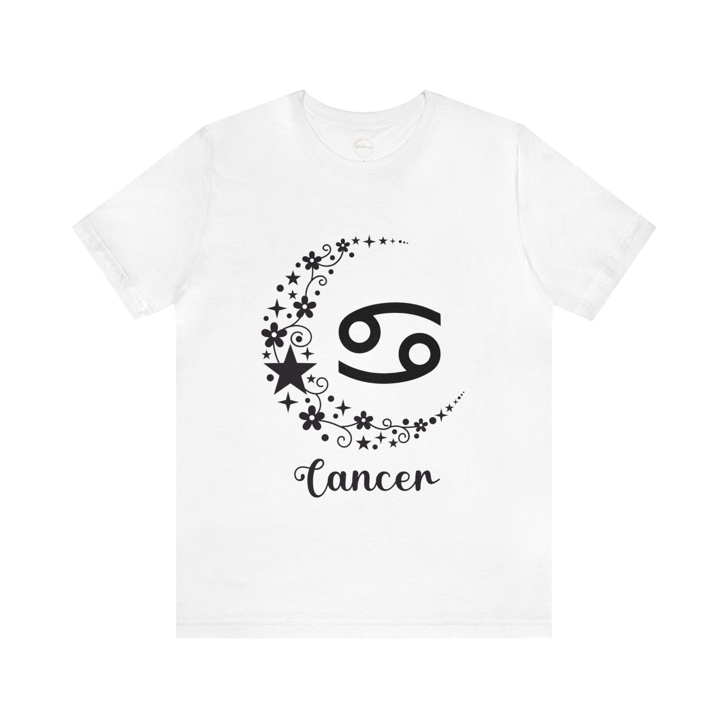 Cancer Floral Moon Zodiac Unisex Jersey Short Sleeve Tee