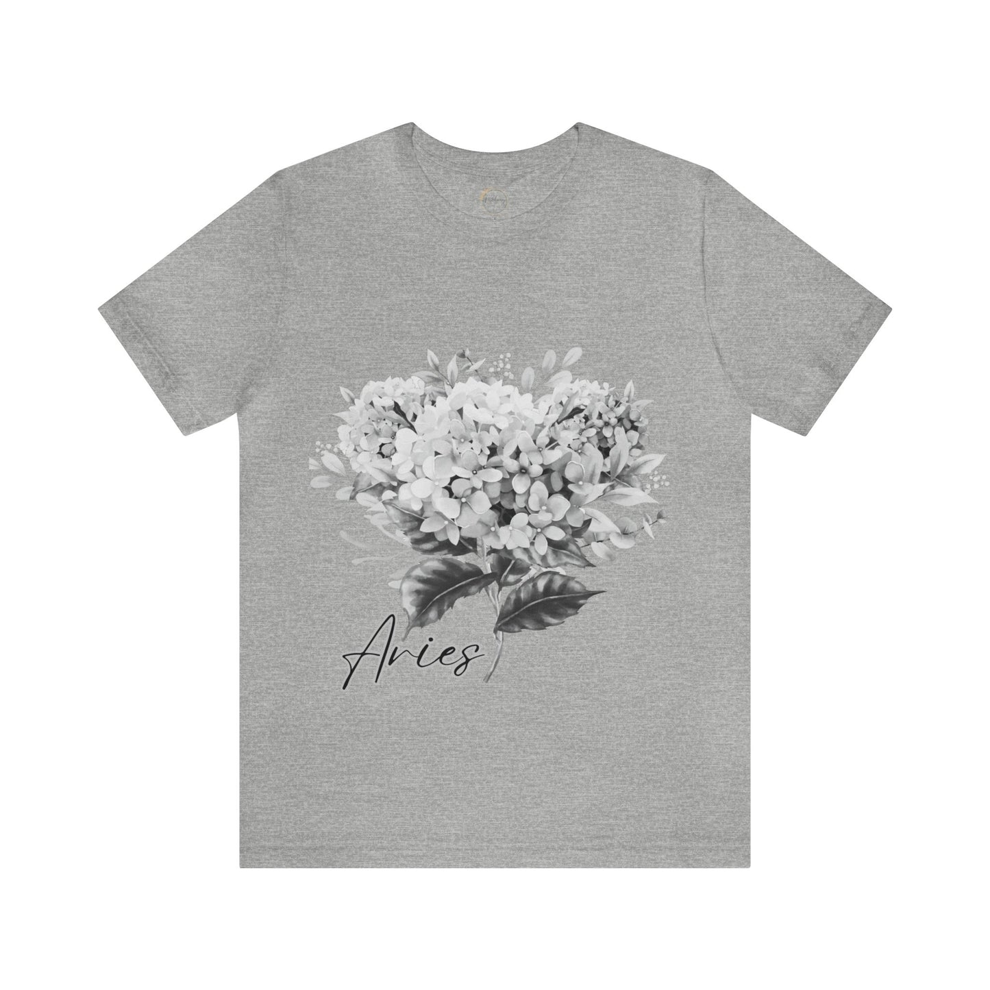 Aries Hydrangrea Zodiac Unisex Jersey Short Sleeve Tee