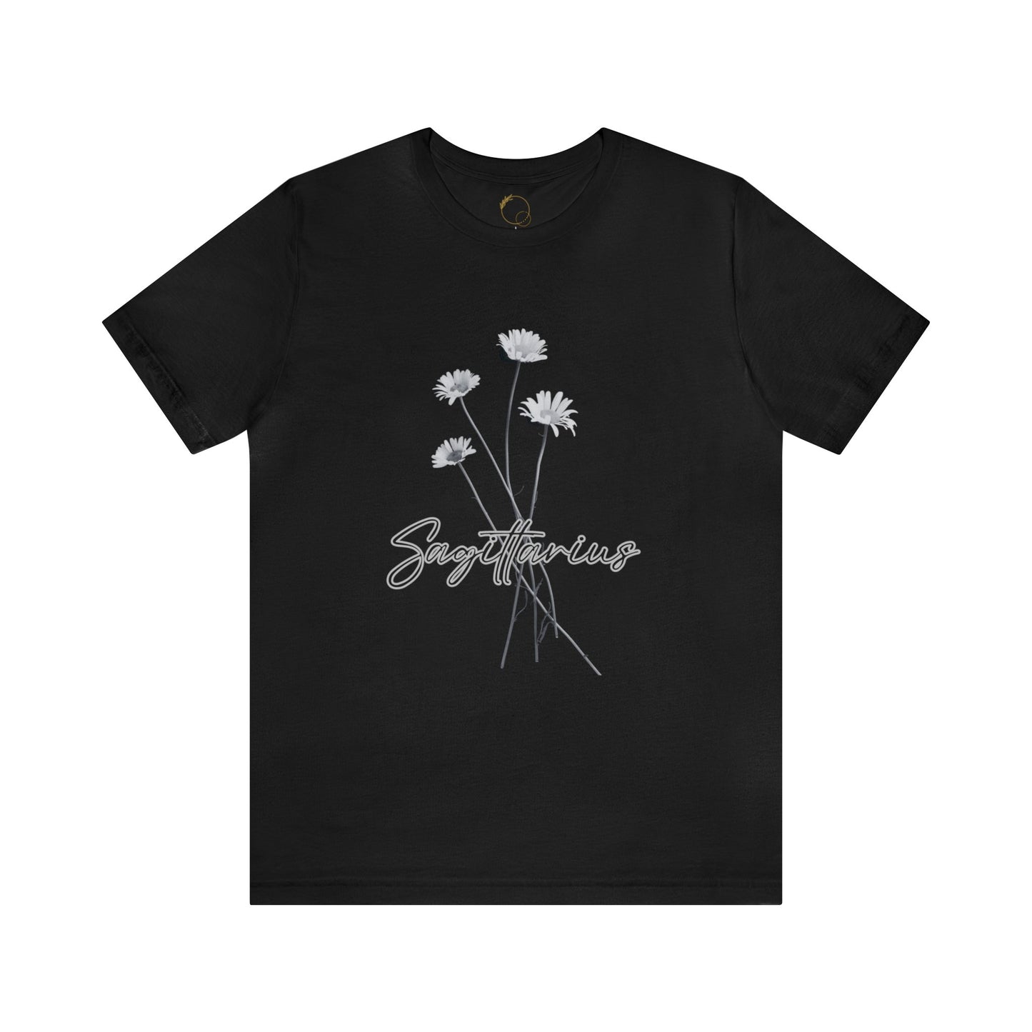 Sagittarius Daisy Zodiac Unisex Jersey Short Sleeve Tee