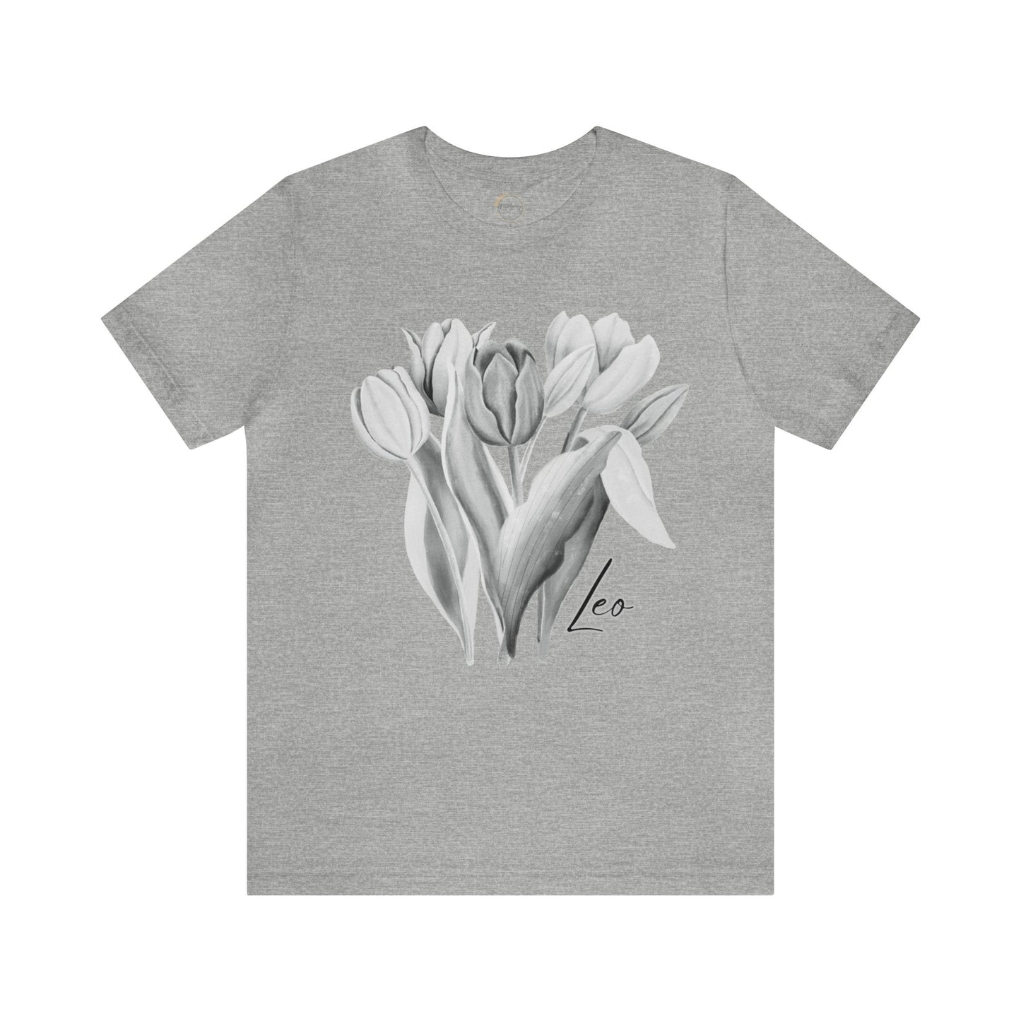 Leo Tulips Zodiac Unisex Jersey Short Sleeve Tee
