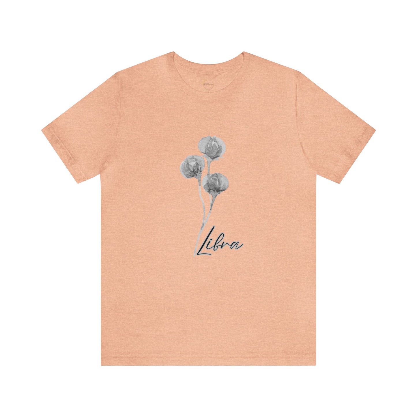 Libra Peonies Zodiac Unisex Jersey Short Sleeve Tee