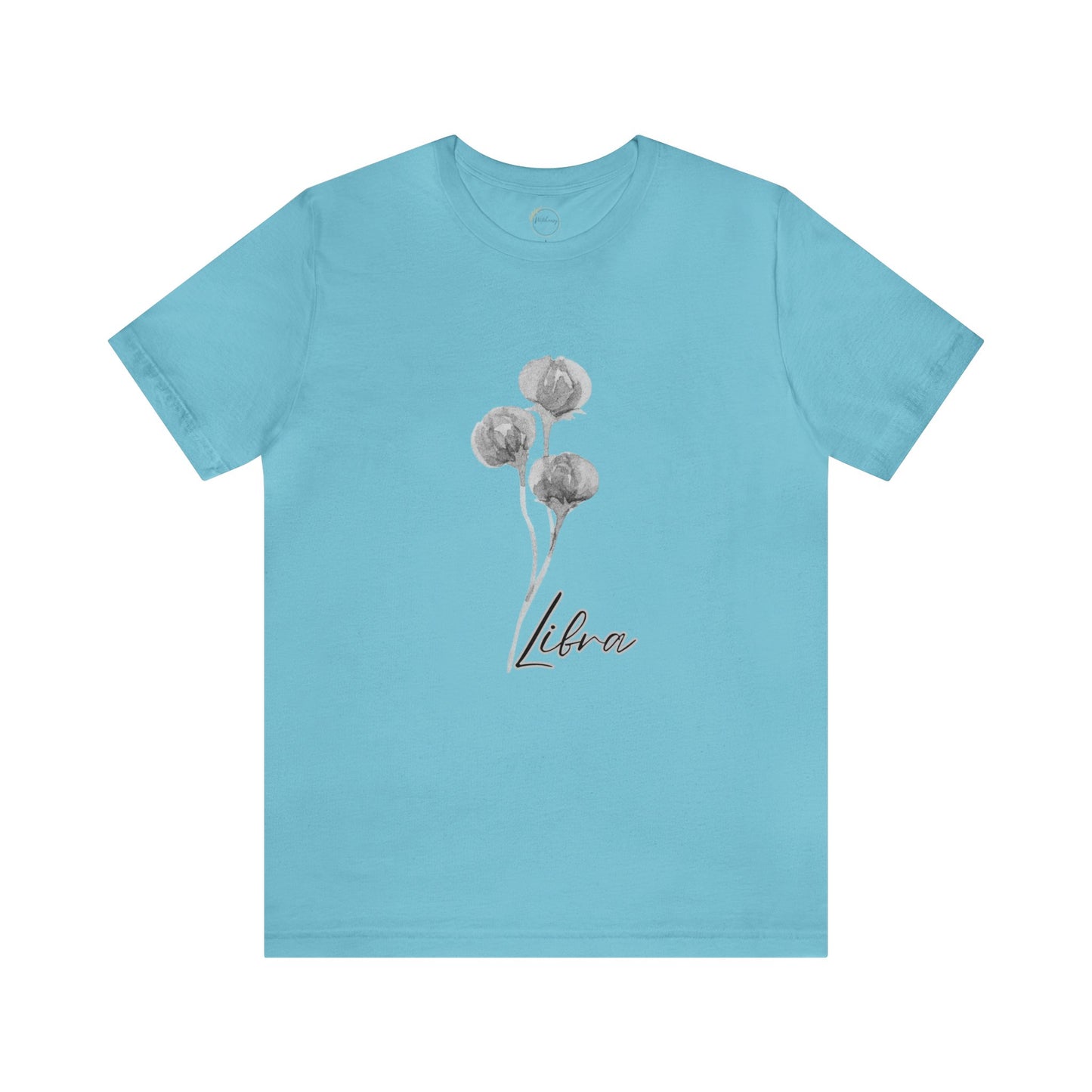 Libra Peonies Zodiac Unisex Jersey Short Sleeve Tee