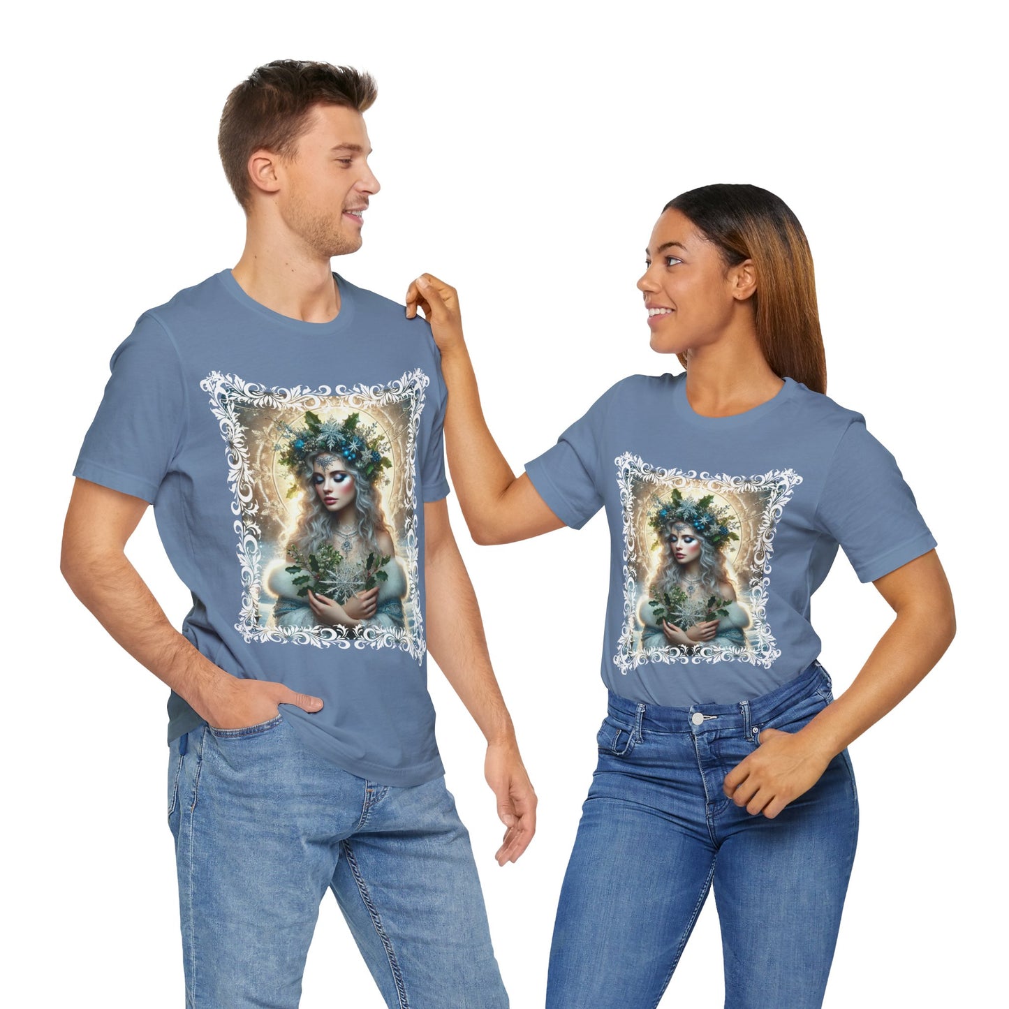 Winter Solstice Goddess Shirt - Mystical Pagan Holiday Design Tee
