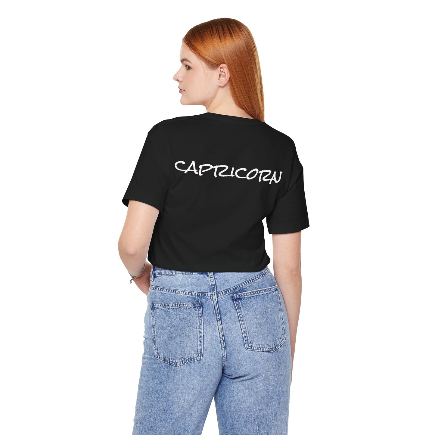 Spooky Capricorn Zodiac Shirt Goat, Full Moon, and Graveyard Dark Astrology Tee for Astrology Lovers Distress