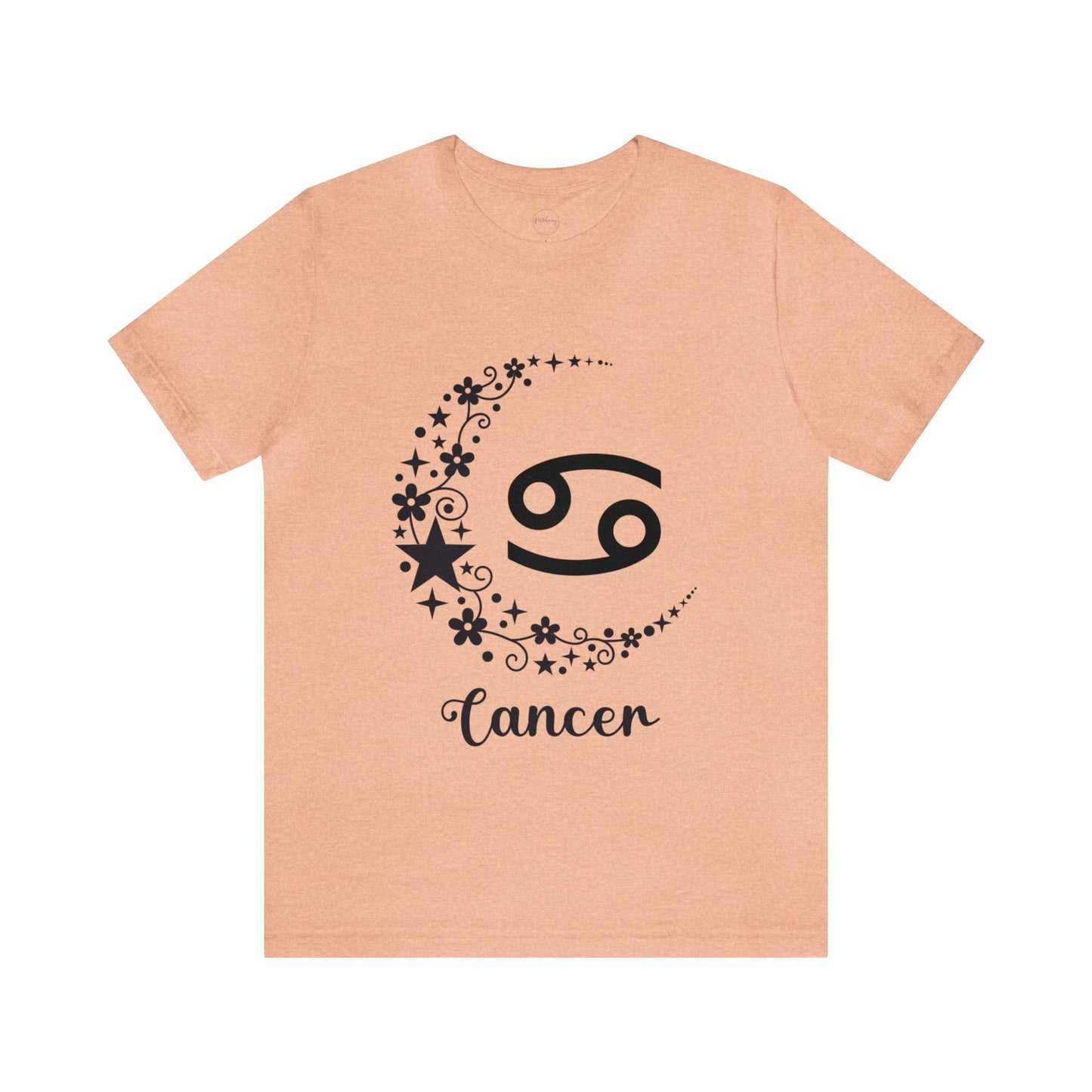 Cancer Floral Moon Zodiac Unisex Jersey Short Sleeve Tee