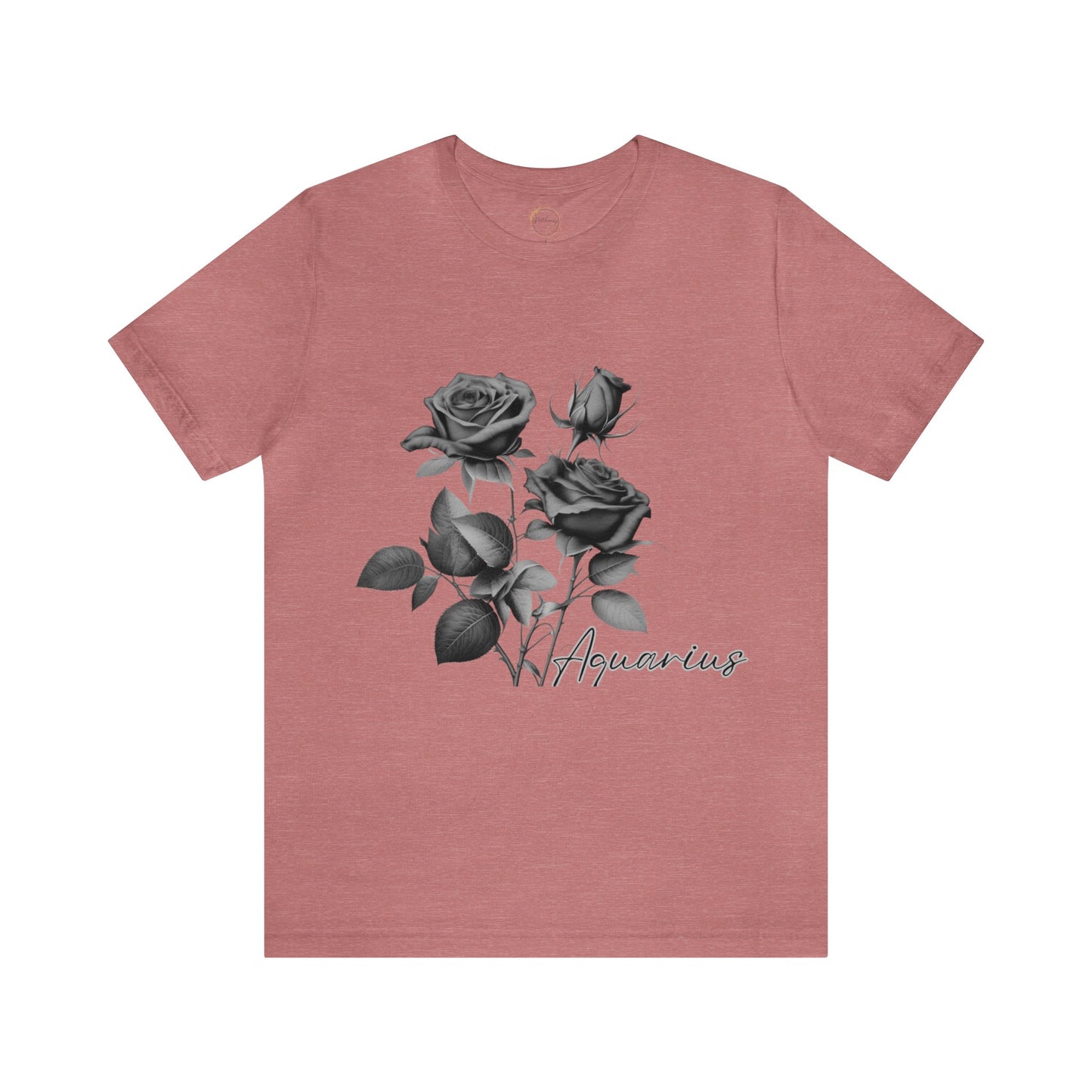 Aquarius Rose Zodiac Unisex Jersey Short Sleeve Tee