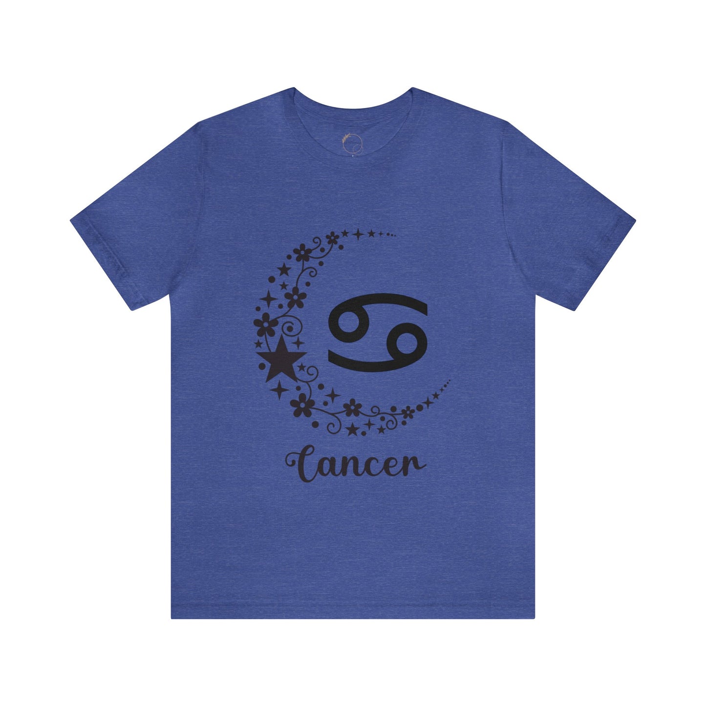 Cancer Floral Moon Zodiac Unisex Jersey Short Sleeve Tee