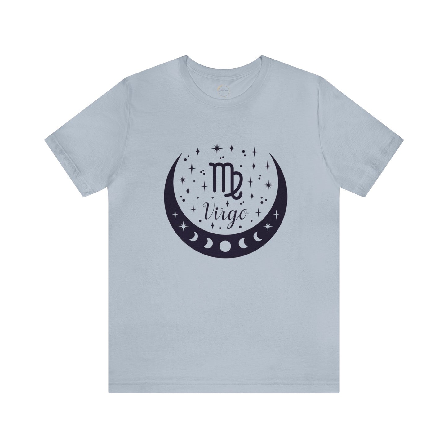 Virgo Moon Phase Zodiac Unisex Jersey Short Sleeve Tee