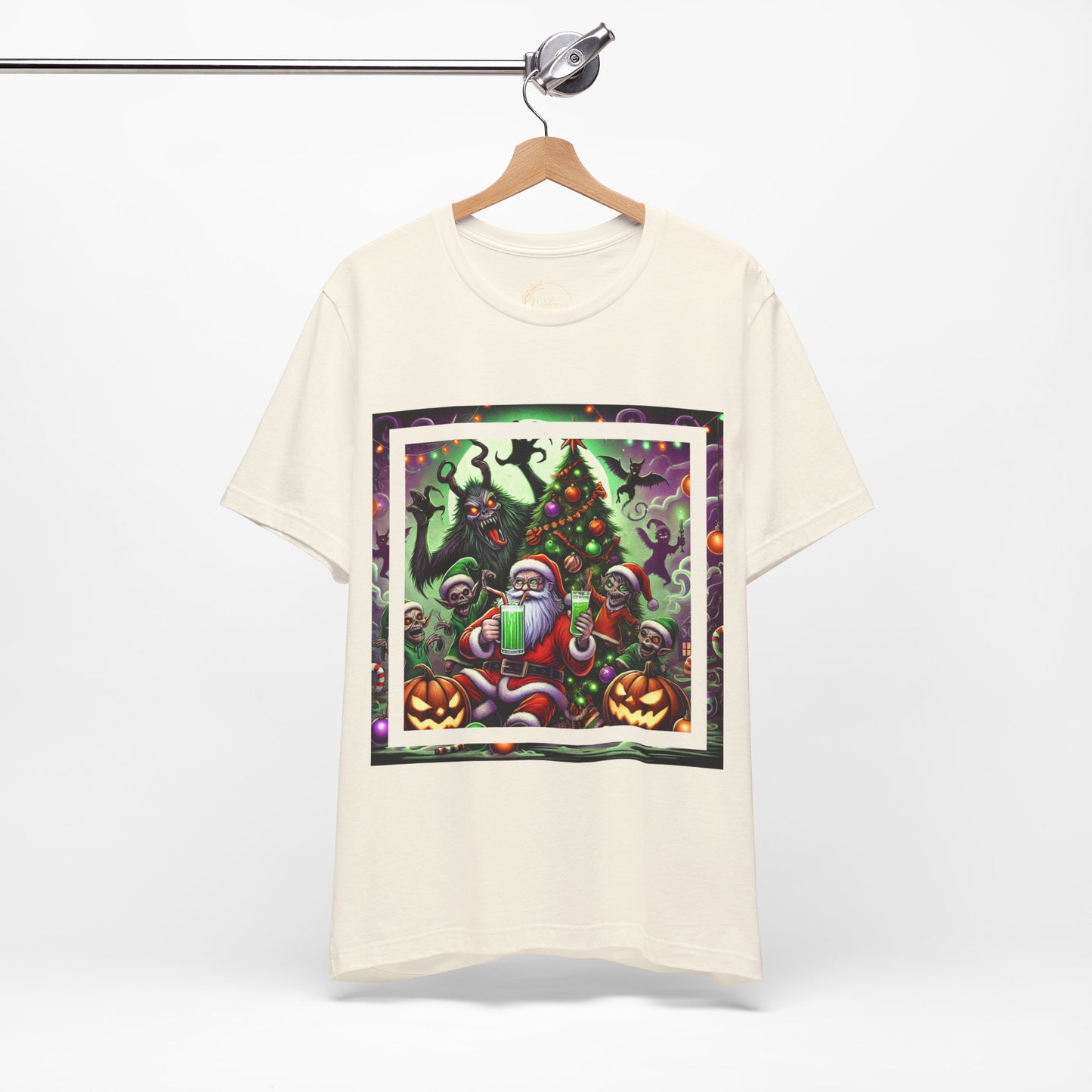 Krampus and Santa Shirt Funny Halloween Christmas Party Tee xMasWeen Krampus Party Santa Party Holiday Smashup