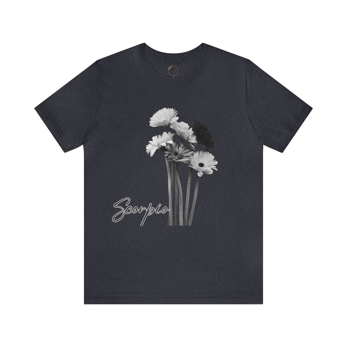 Scorpio Gerberas Zodiac Unisex Jersey Short Sleeve Tee