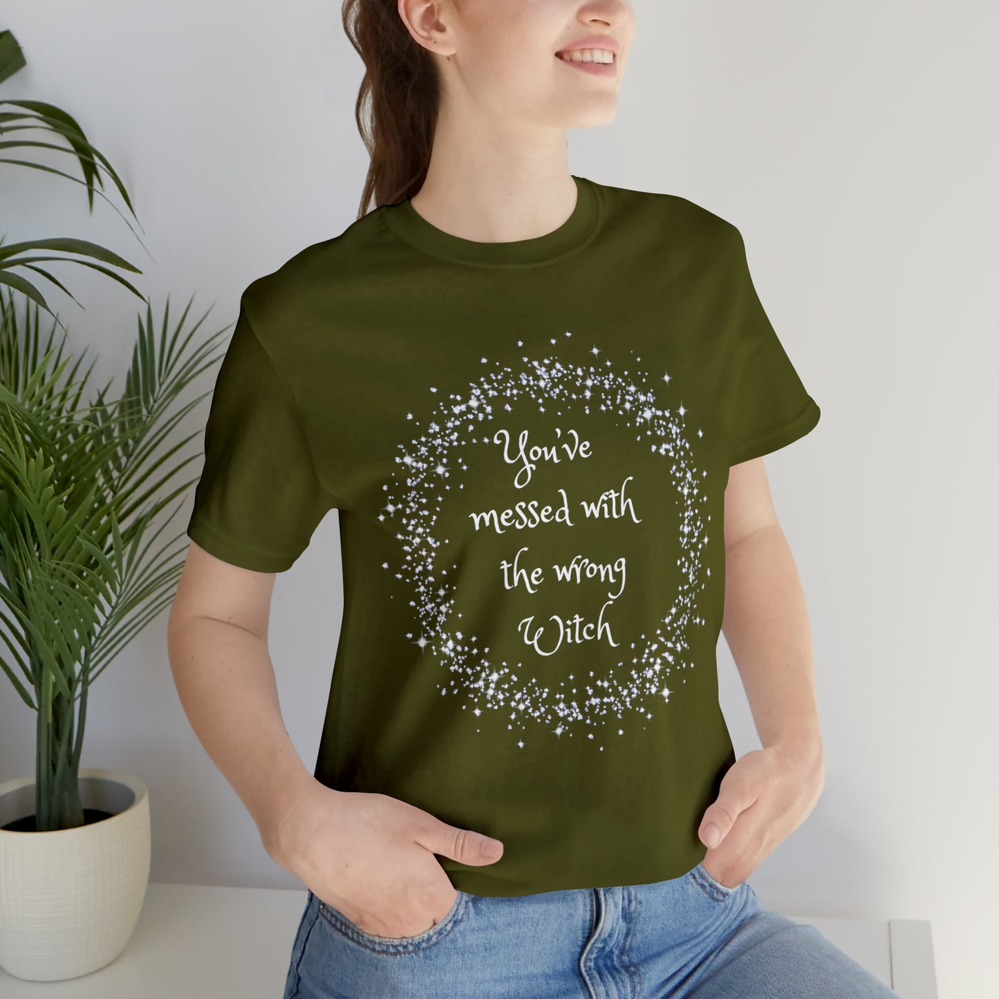 Messed with Wrong Witch Unisex Jersey Short Sleeve Tee