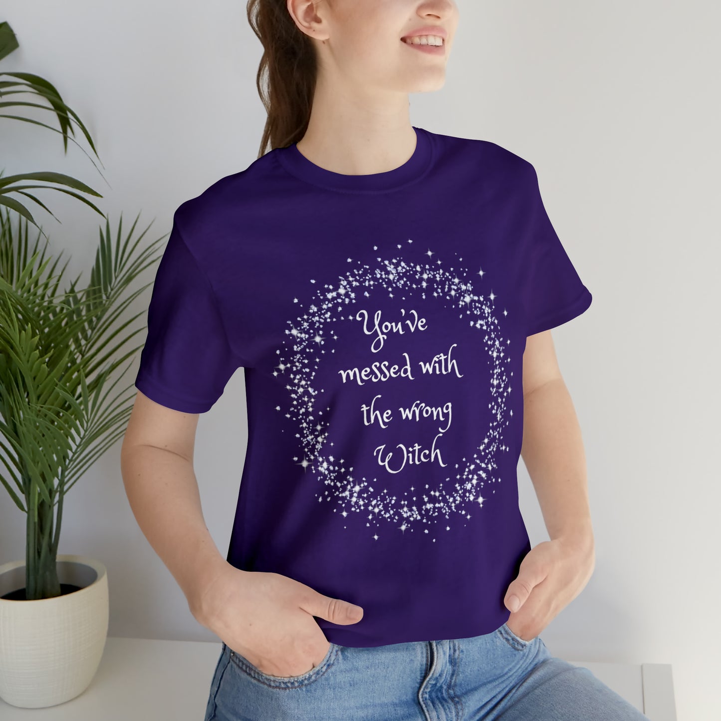 Messed with Wrong Witch Unisex Jersey Short Sleeve Tee