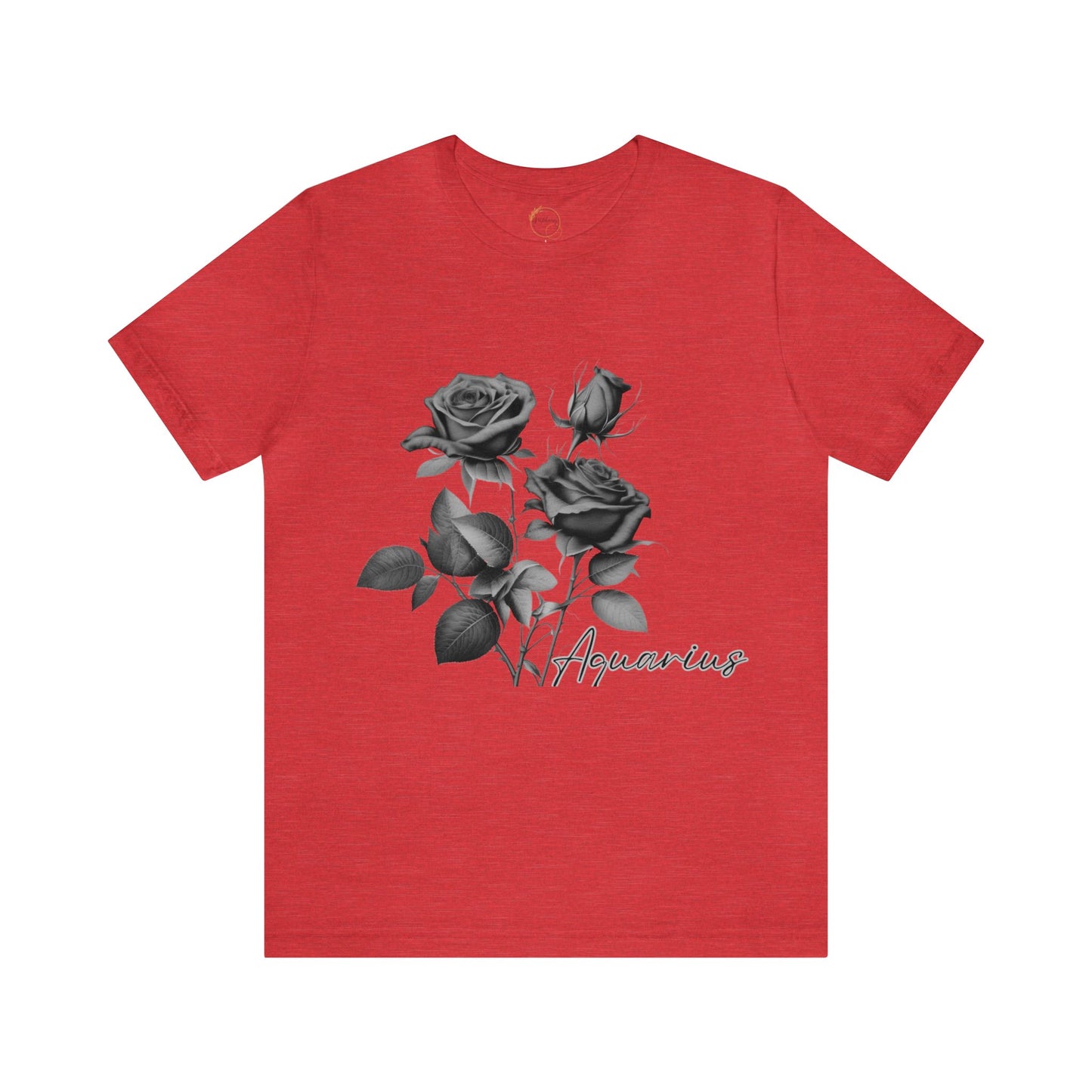 Aquarius Rose Zodiac Unisex Jersey Short Sleeve Tee