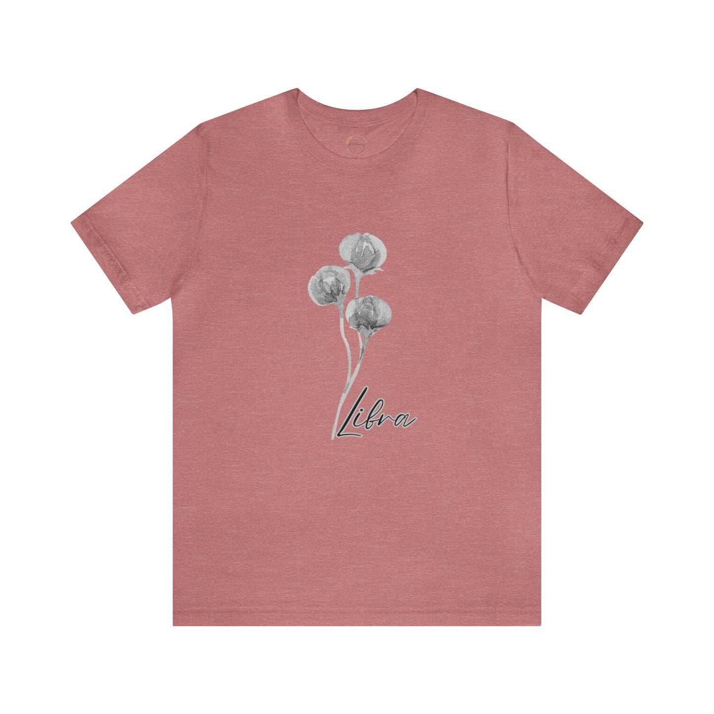 Libra Peonies Zodiac Unisex Jersey Short Sleeve Tee