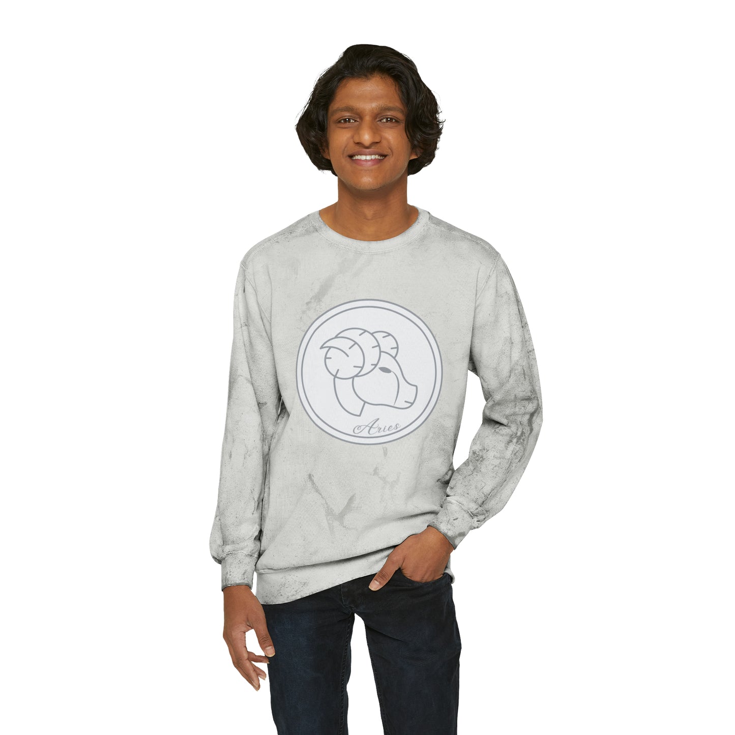 Aries Ram Unisex Color Blast Crewneck Sweatshirt