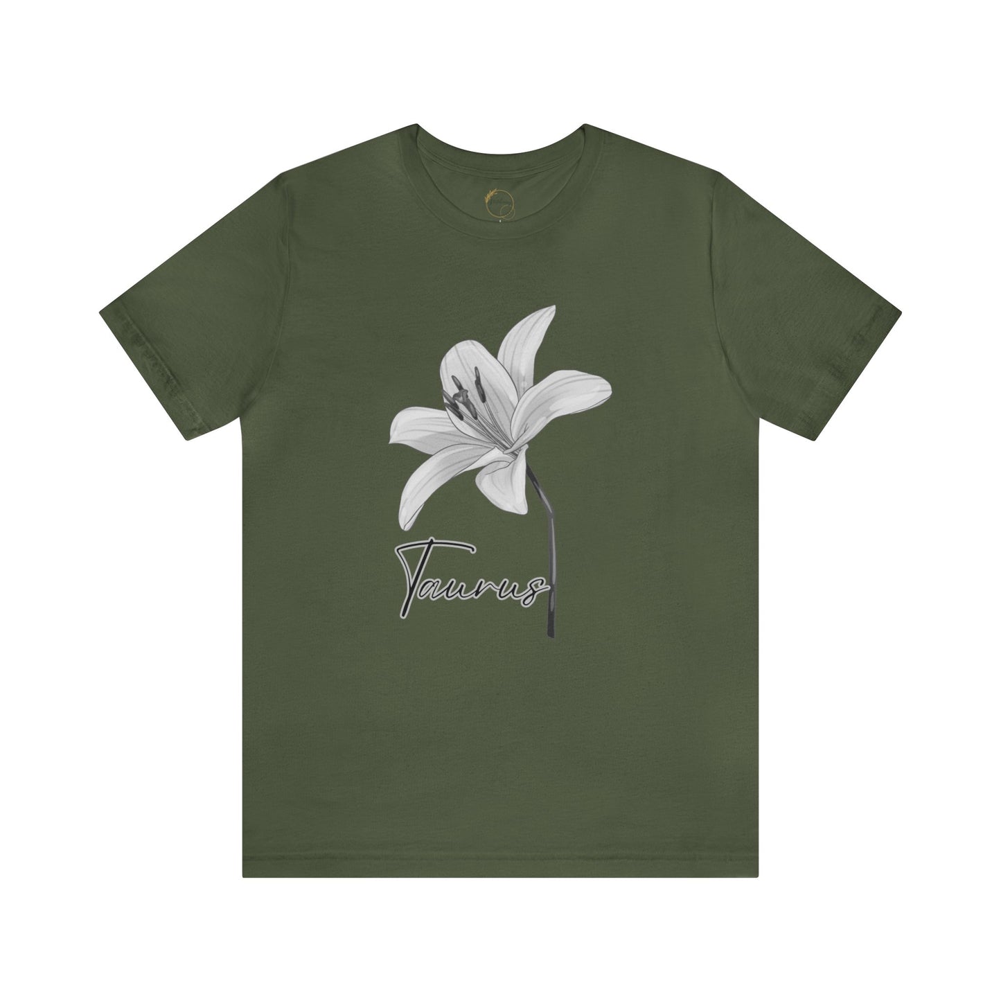 Taurus Lily Zodiac Unisex Jersey Short Sleeve Tee