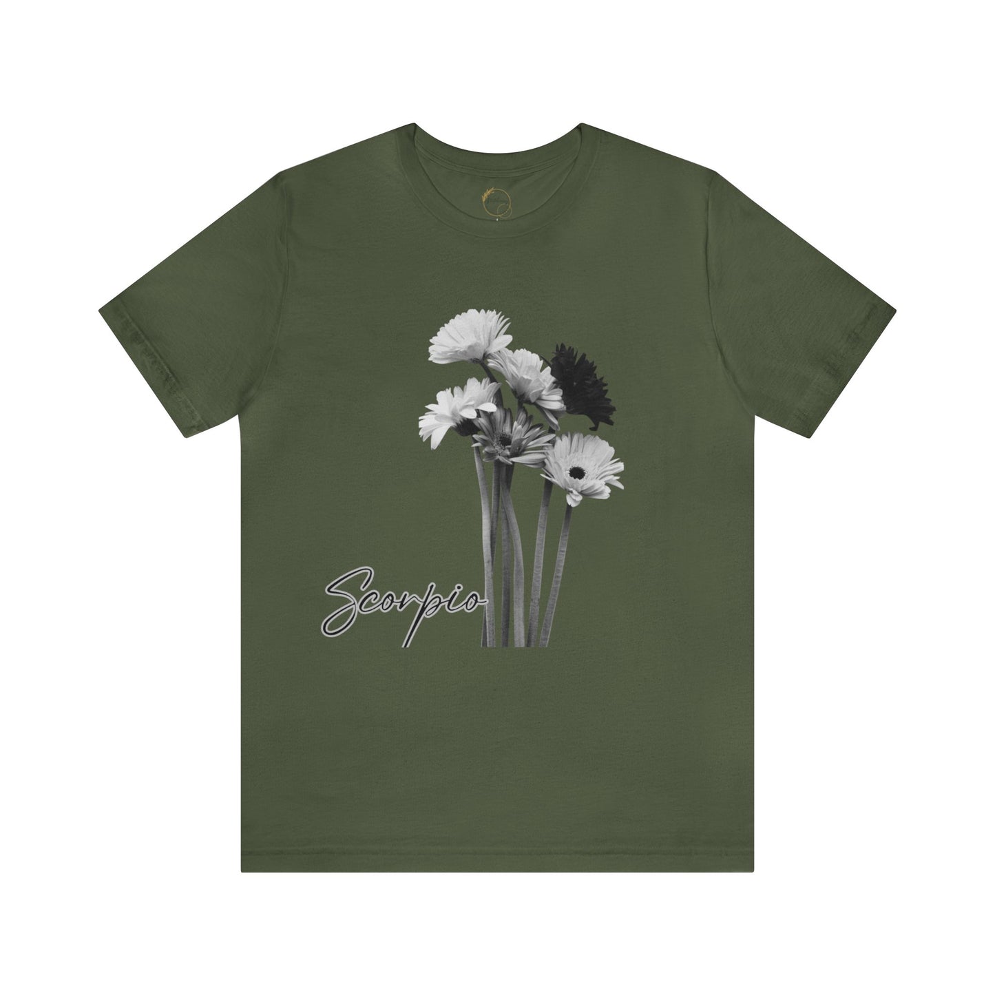 Scorpio Gerberas Zodiac Unisex Jersey Short Sleeve Tee