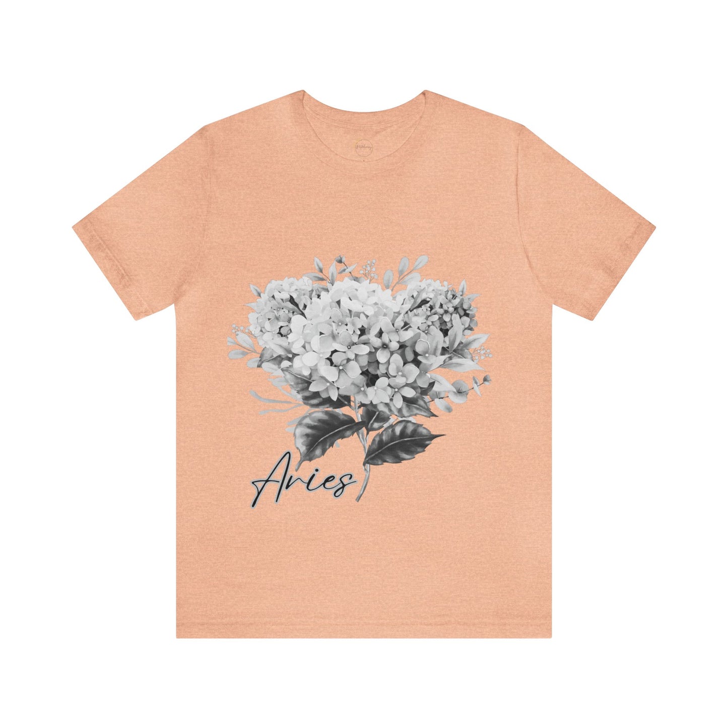 Aries Hydrangrea Zodiac Unisex Jersey Short Sleeve Tee