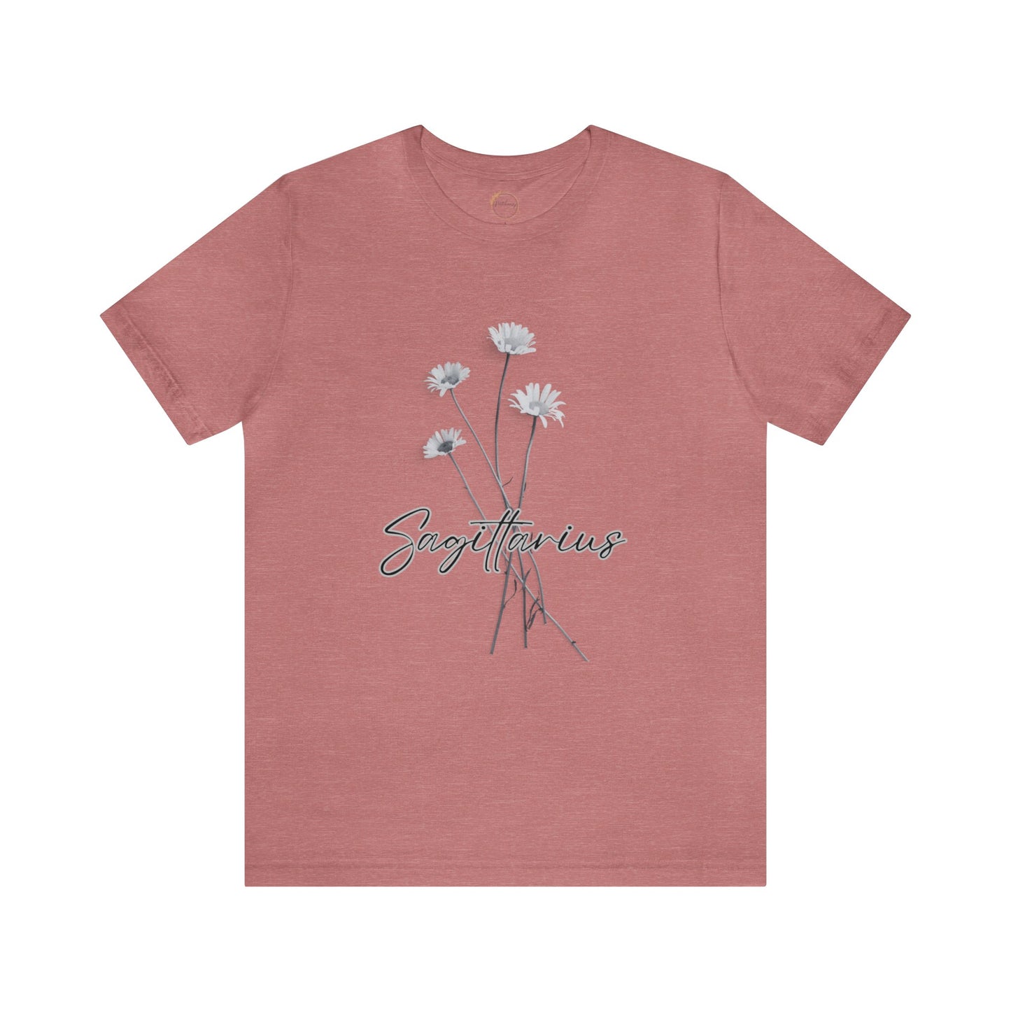 Sagittarius Daisy Zodiac Unisex Jersey Short Sleeve Tee