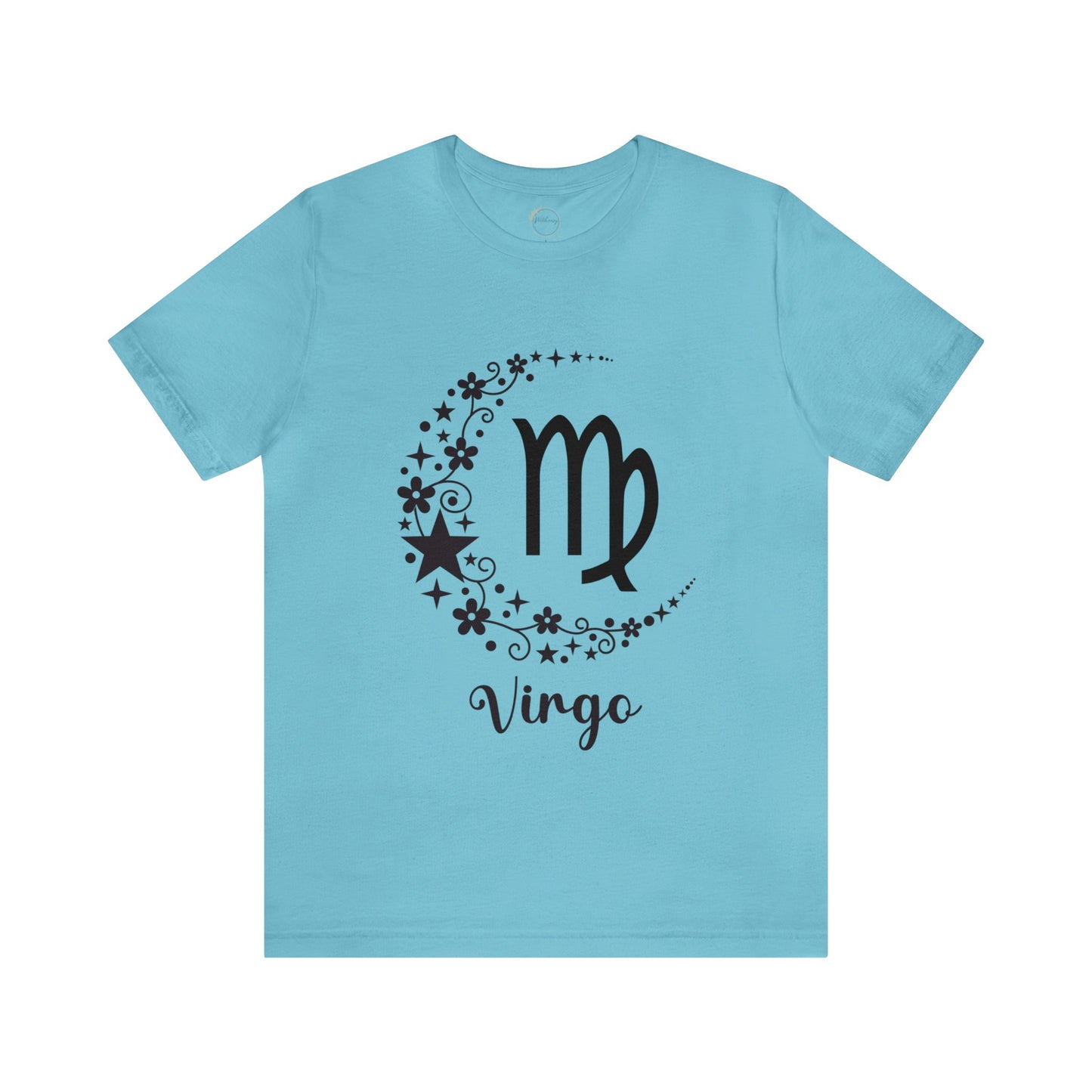 Virgo Floral Moon Zodiac Unisex Jersey Short Sleeve Tee