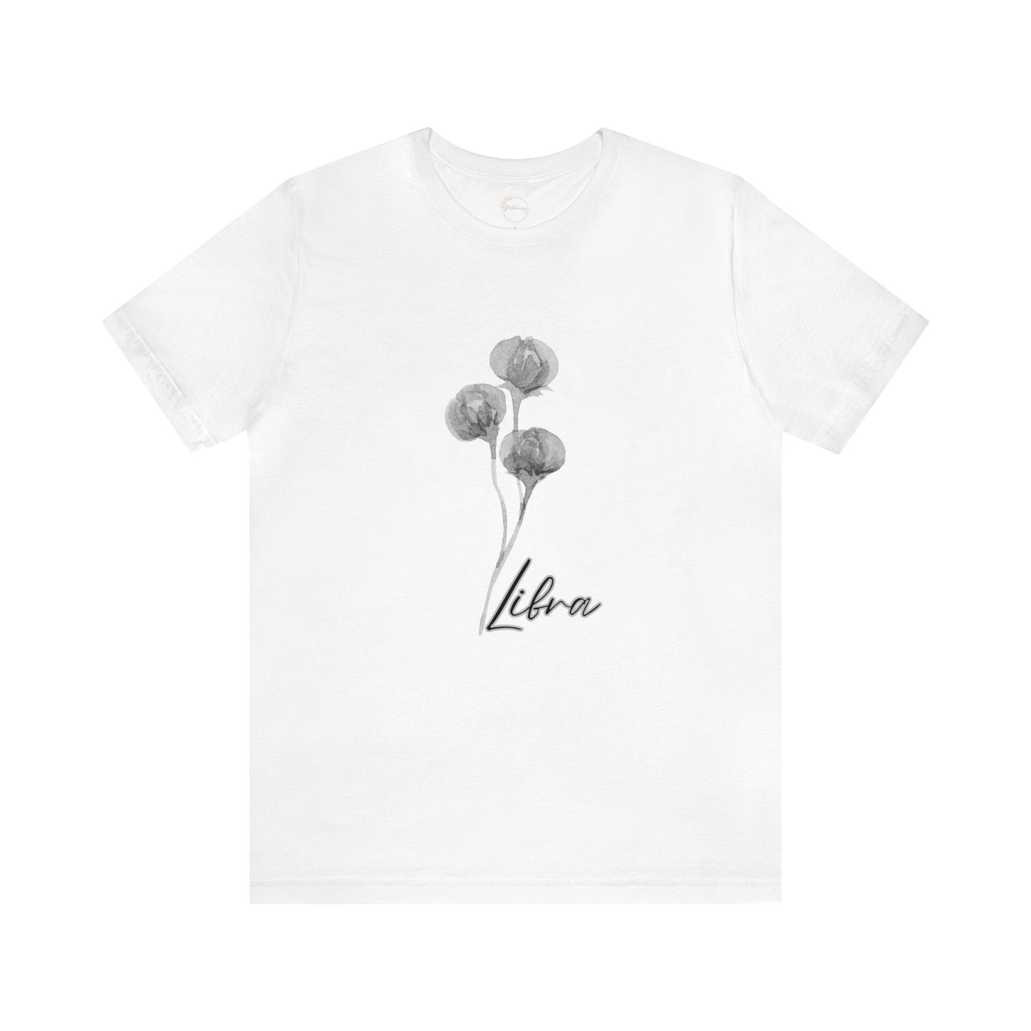 Libra Peonies Zodiac Unisex Jersey Short Sleeve Tee