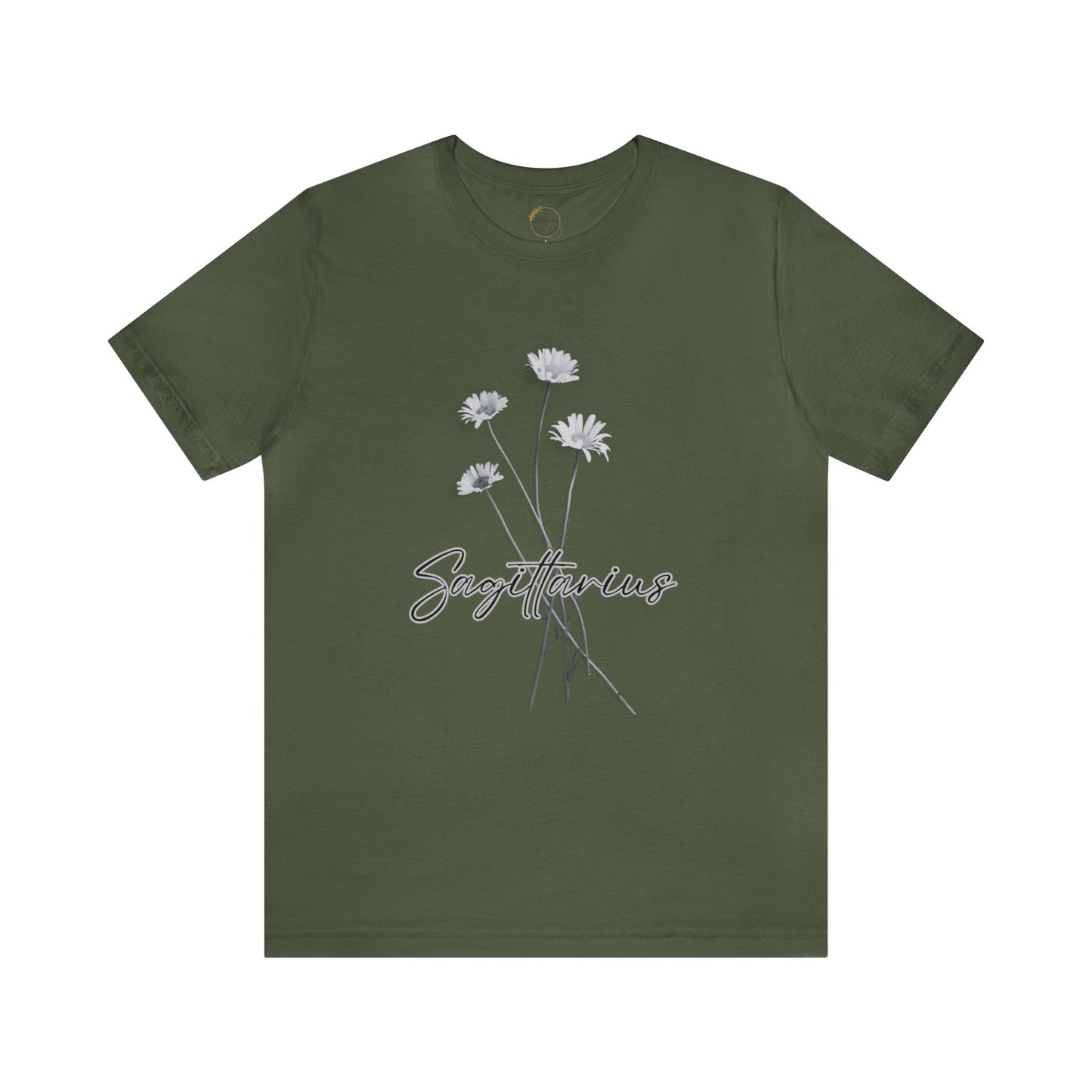 Sagittarius Daisy Zodiac Unisex Jersey Short Sleeve Tee
