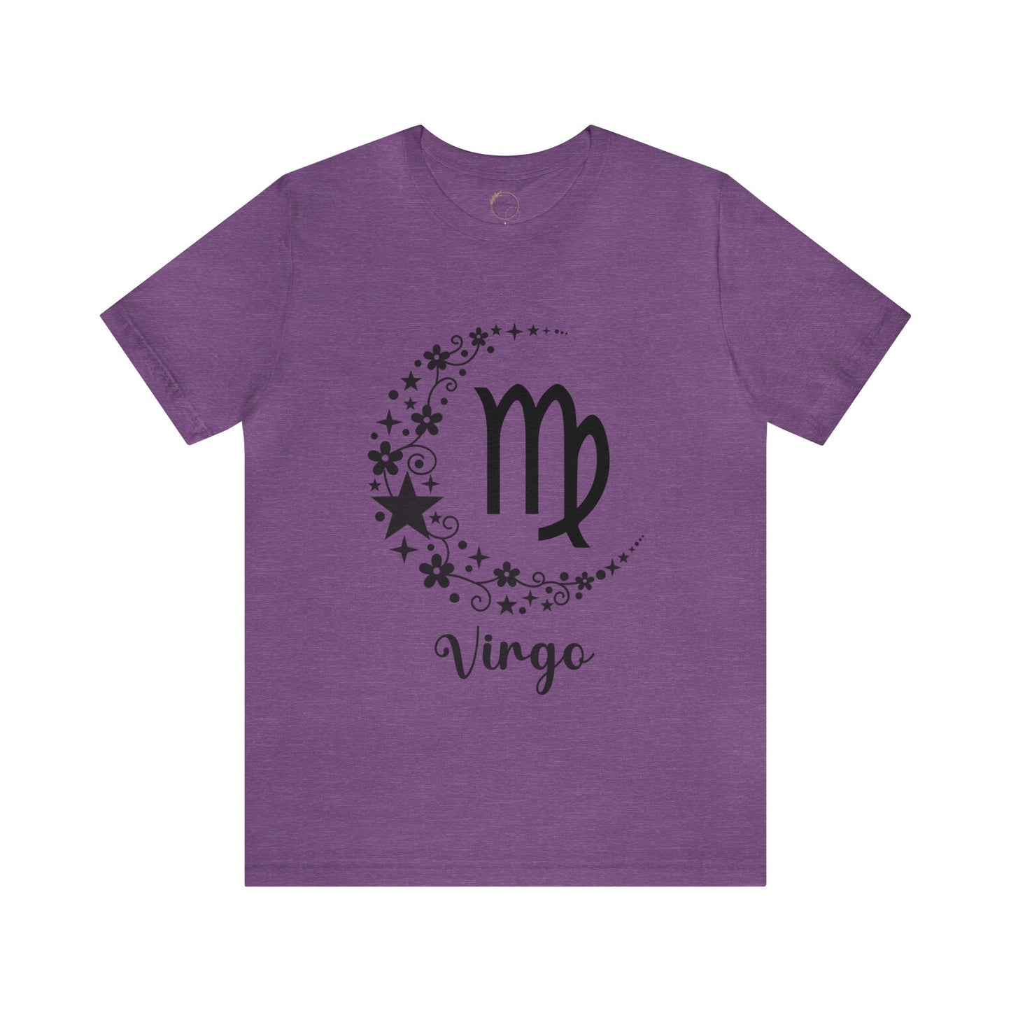 Virgo Floral Moon Zodiac Unisex Jersey Short Sleeve Tee