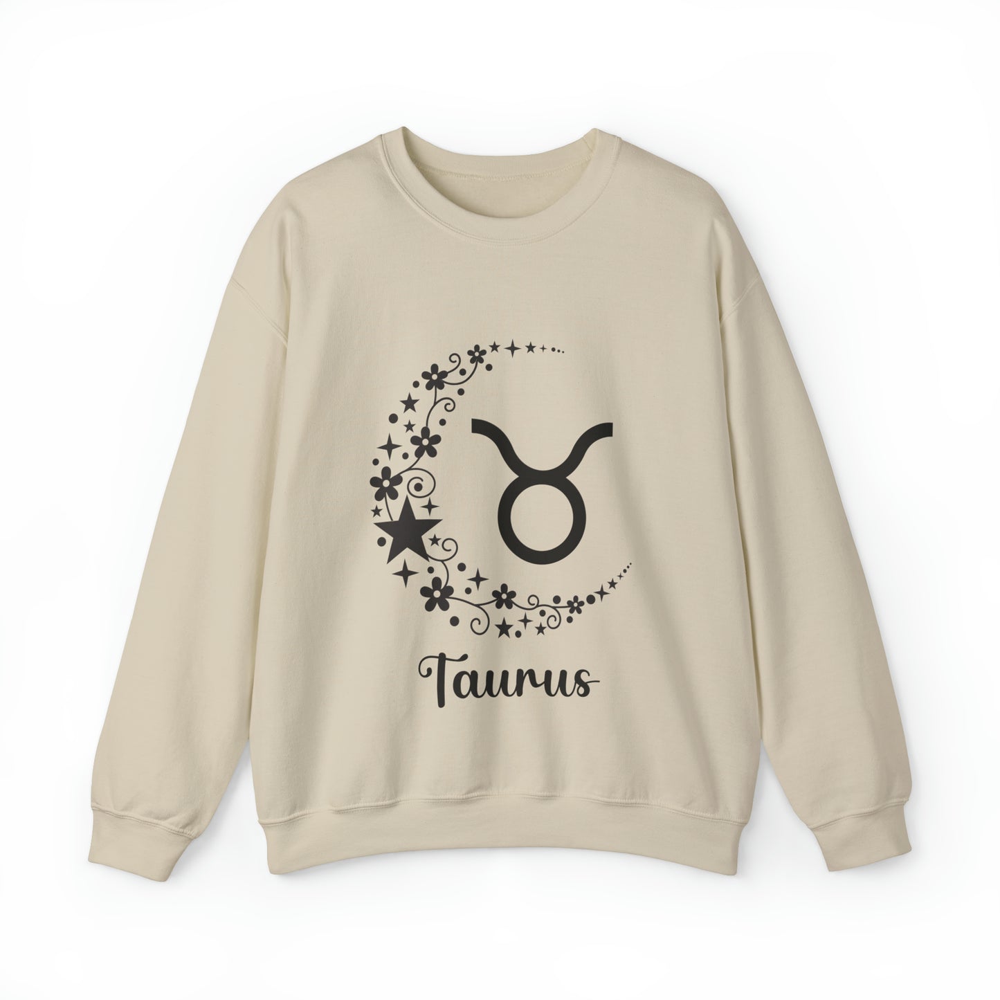 Taurus Floral Moon Zodiac Unisex Heavy Blend™ Crewneck Sweatshirt