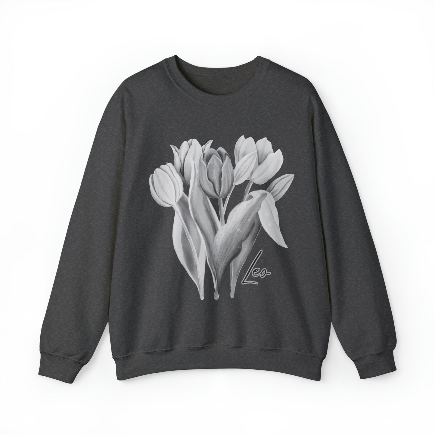 Leo Tulips Unisex Heavy Blend Crewneck Sweatshirt